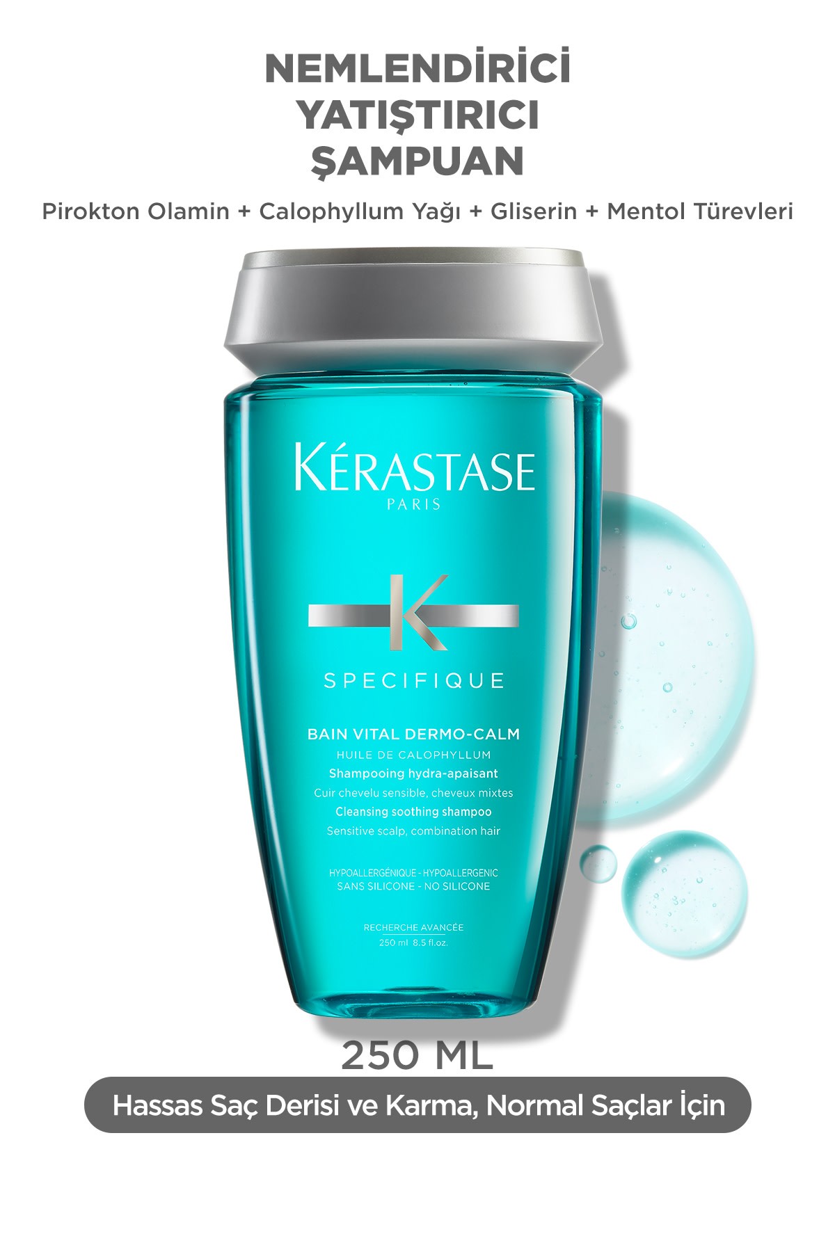 Kerastase Specifique Bain Vital Dermo-Calm Hassas Saç Derisi için Kaşıntı Karşıtı Şampuan 250 ml