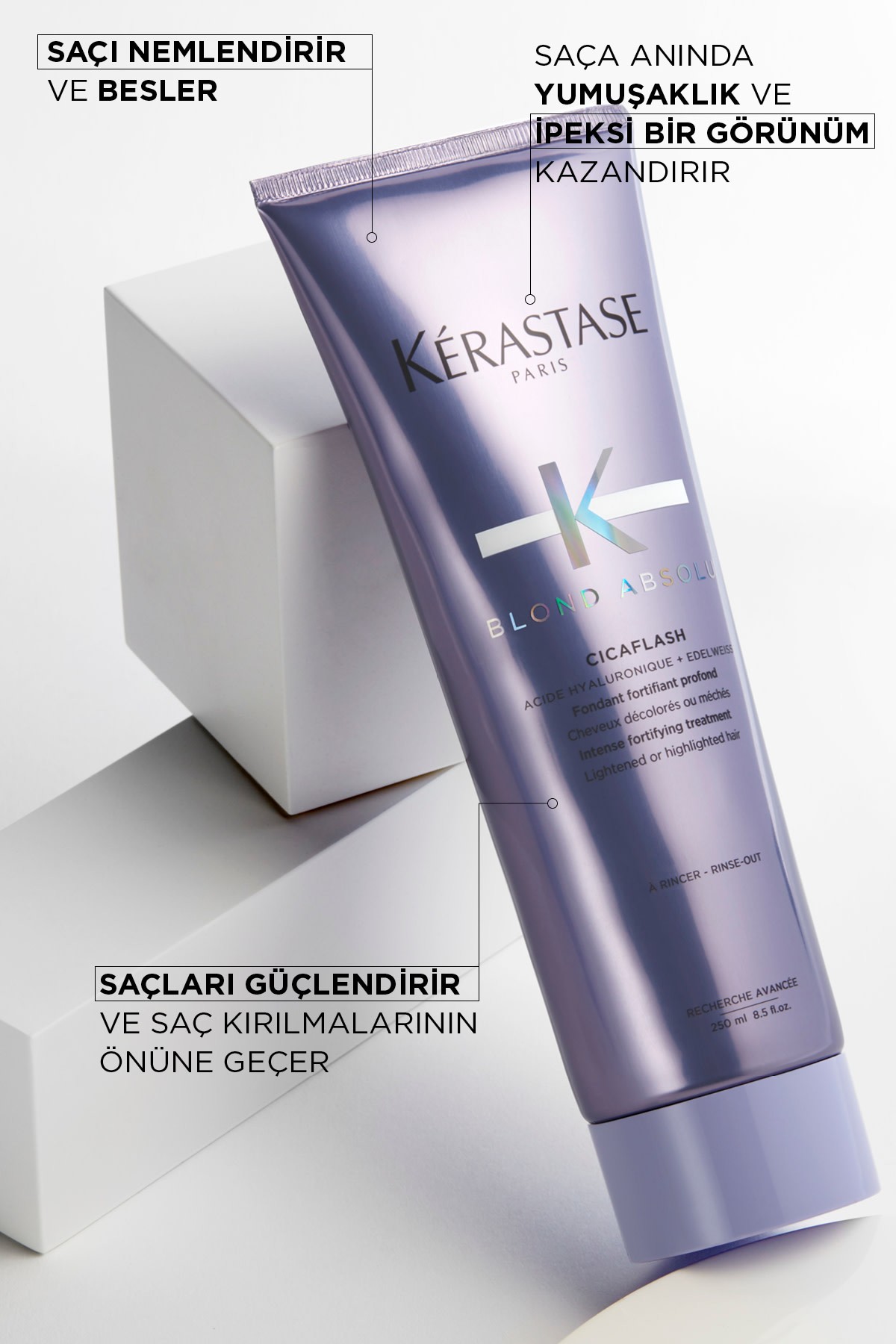 Kerastase Blond Absolu Cicaflash Sarı Saçlar Için Parlaklık Veren Durulanan Saç Bakım Kremi 250 ml