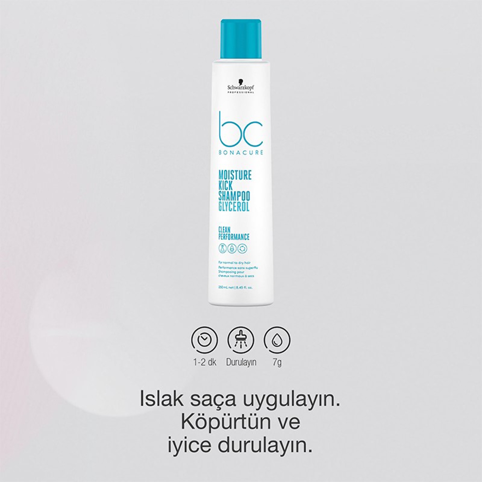 Bonacure Bc Clean Nem Yükleme Şampuanı  Kuru ve Kıvırcık Saçlar İçin 250ml