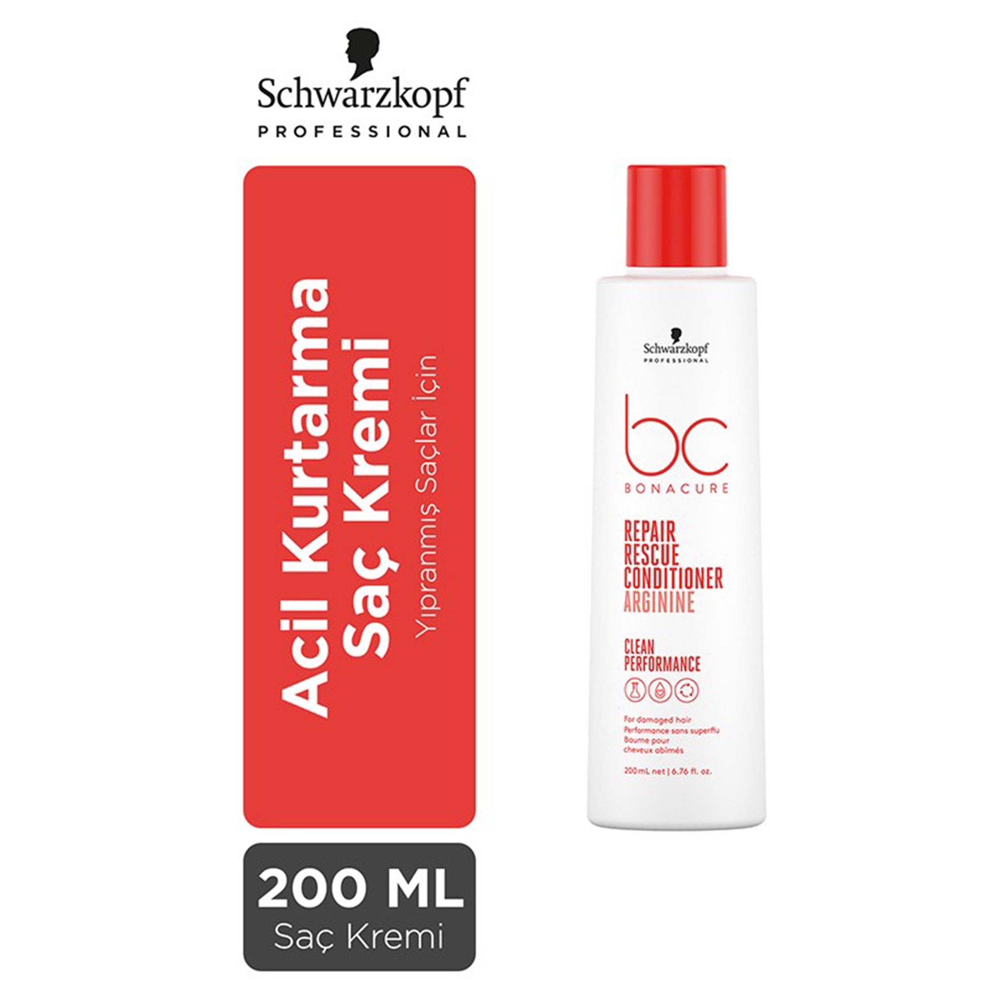 Bonacure Bc Clean Acil Kurtarma -Yıpranmış Saçlar İçin Saç Kremi 200ml