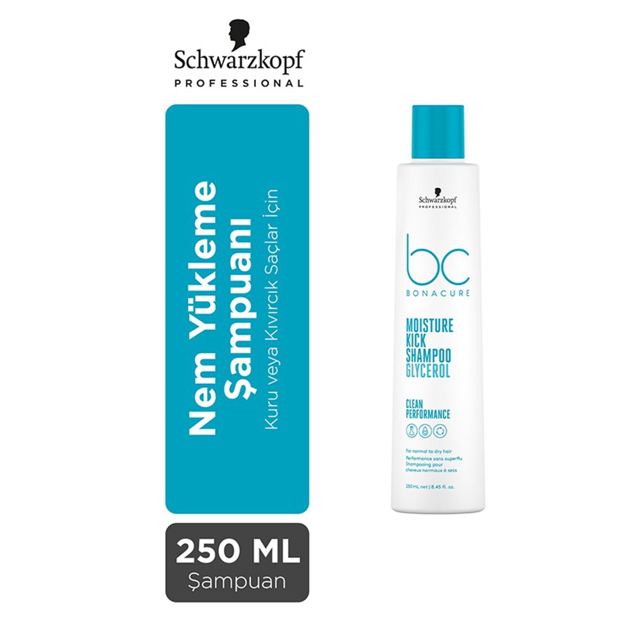 Bonacure Bc Clean Nem Yükleme Şampuanı  Kuru ve Kıvırcık Saçlar İçin 250ml