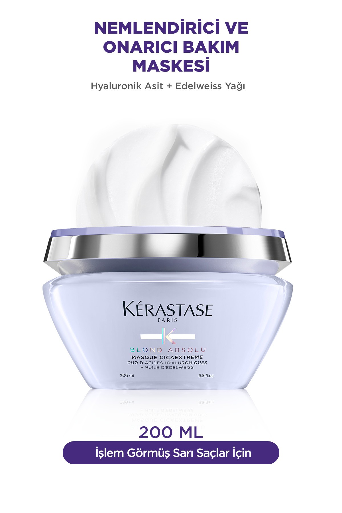 Kerastase Blond Absolu Masque Cicaextreme Sarı Saçlar Için Işlem Sonrası Saç Bakım Maskesi 200 ml