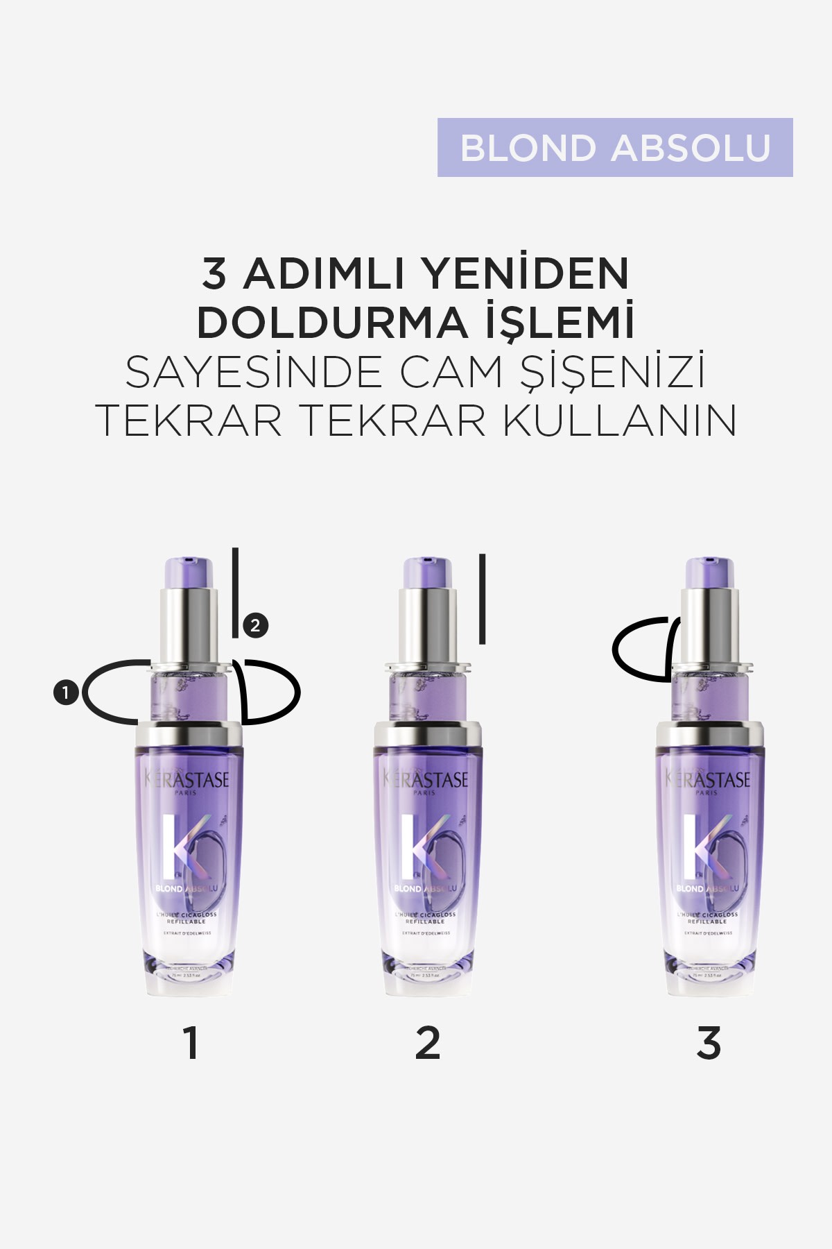 KERASTASE YENİDEN DOLDURULABİLİR L'HUILE CICAGLOSS SAÇ YAĞI 75 ml