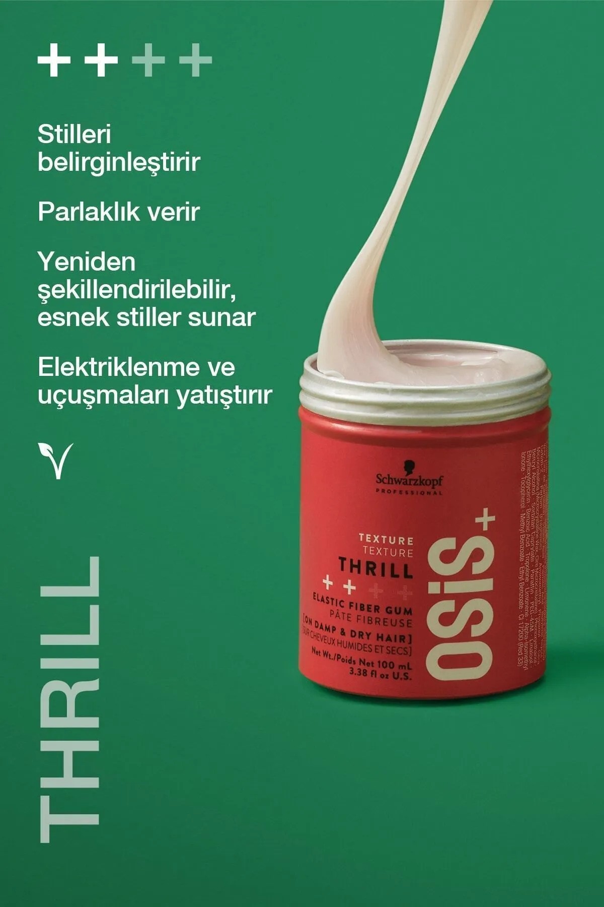 Osis Thrill Lifli Güçlü Doku Veren Mega Lifli Parlak Şekillendirici Gum Wax 100ml