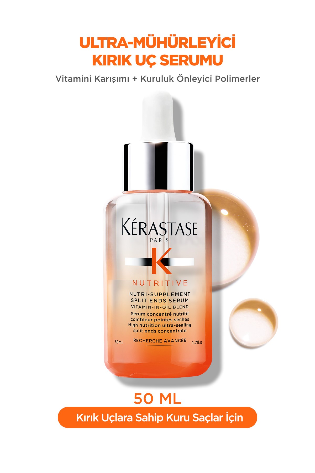 Kerastase Nutritive Nutri-Kuru Saçlar İçin Yüksek Besleyici Saç Ucu Serumu 50 ml