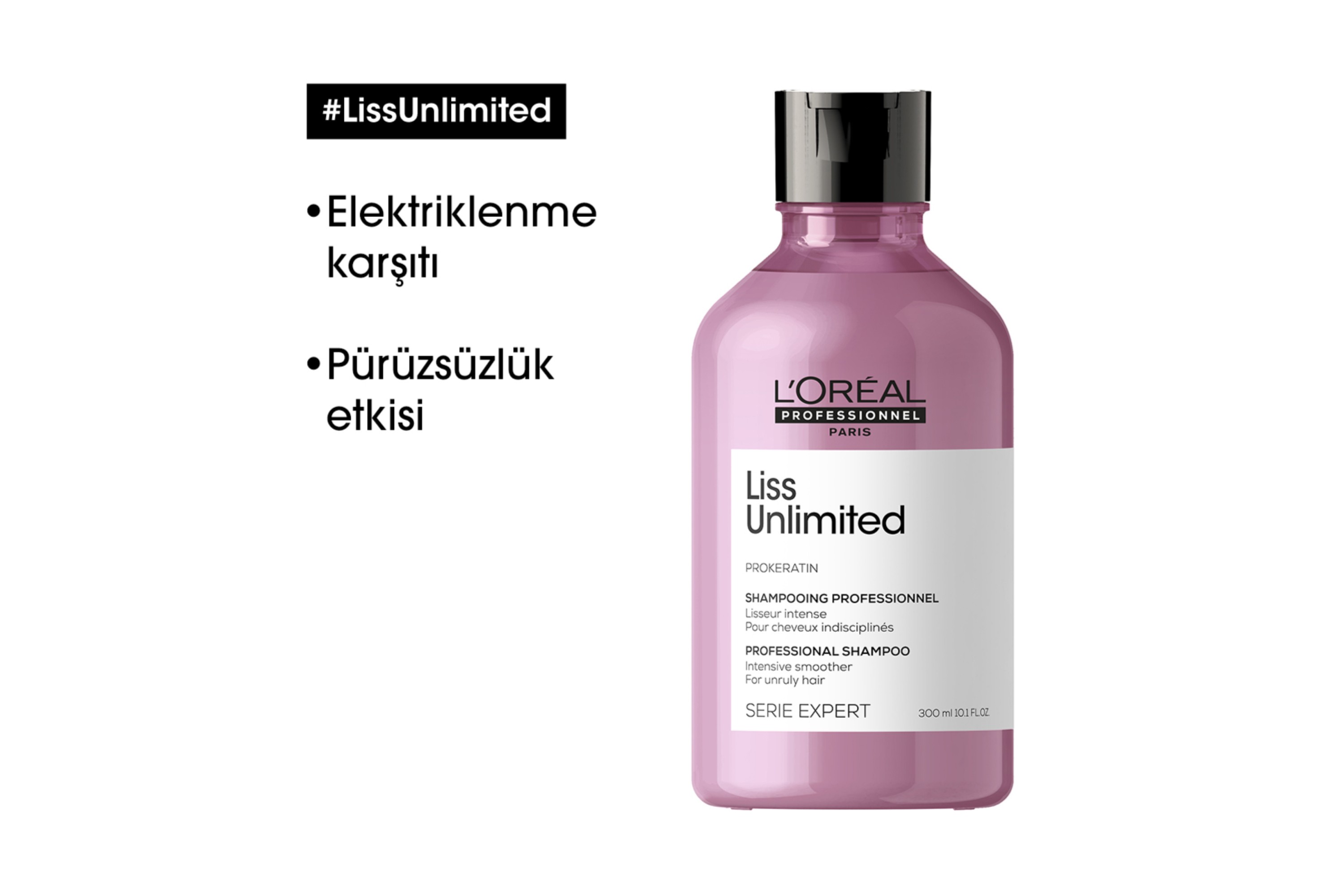 L'oreal Professionnel Serie Expert Liss Unlimited Elektriklenme Karşıtı Ve Yoğun Yumuşaklık Veren Şampuan 300 ml