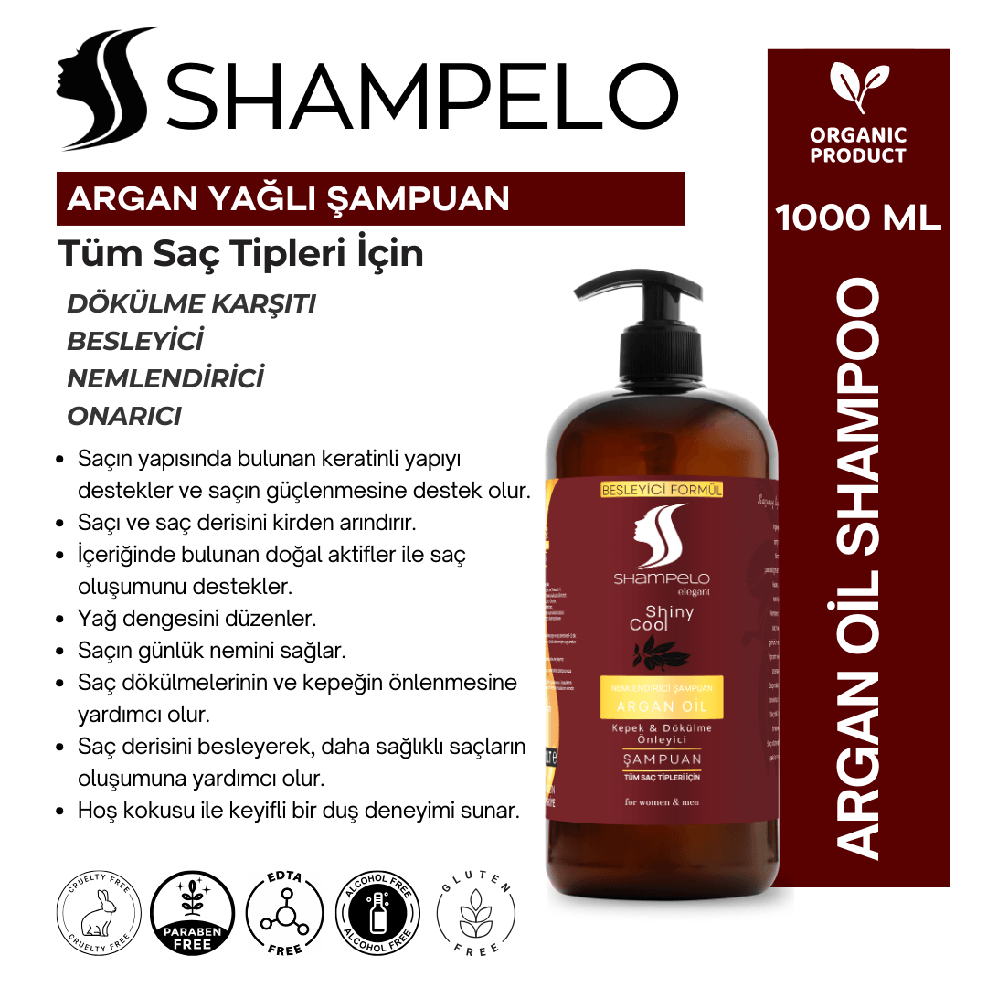 Shampelo Unisex Saç Şampuanı 1 LT