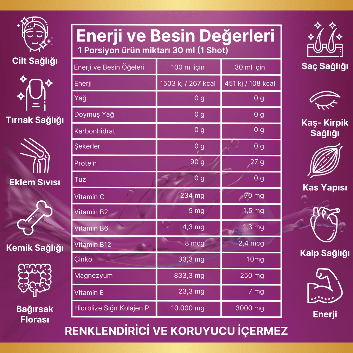 Elixes Likit Konsantre Sığır Kolajenli İçecek 40'lu Kutu