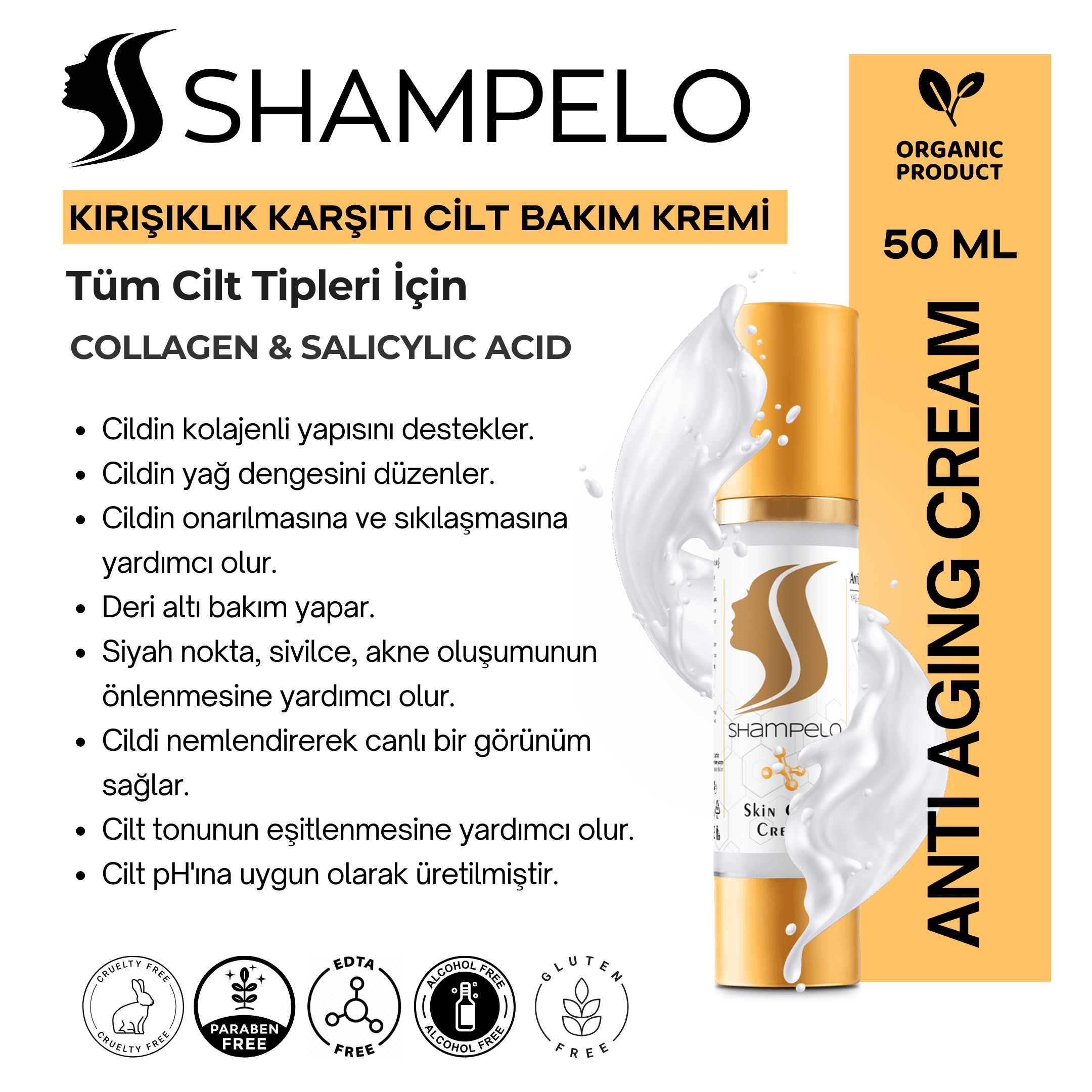 Shampelo Cilt Bakım Kremi 50 ML