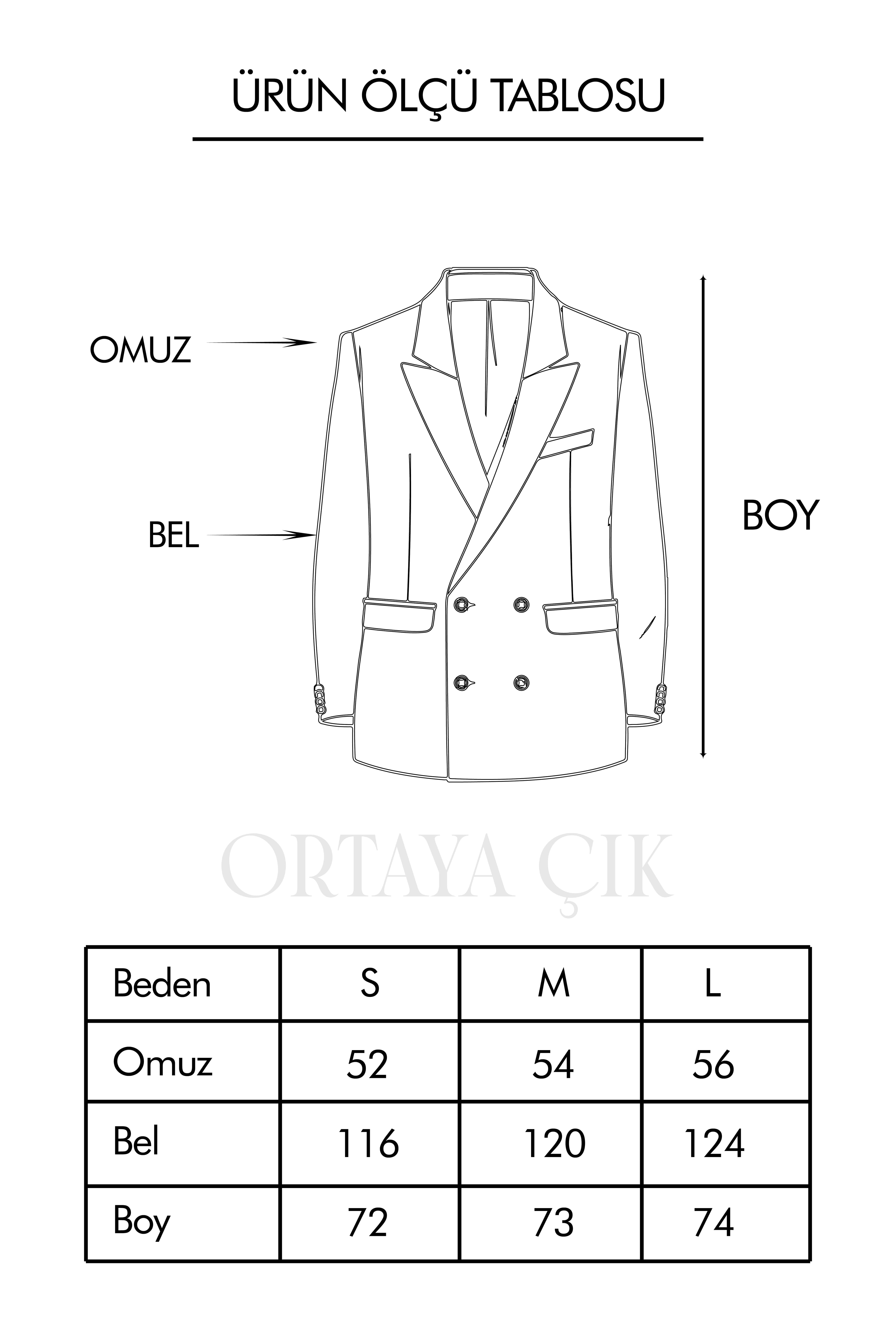 Kot Detaylı Buklet Ceket