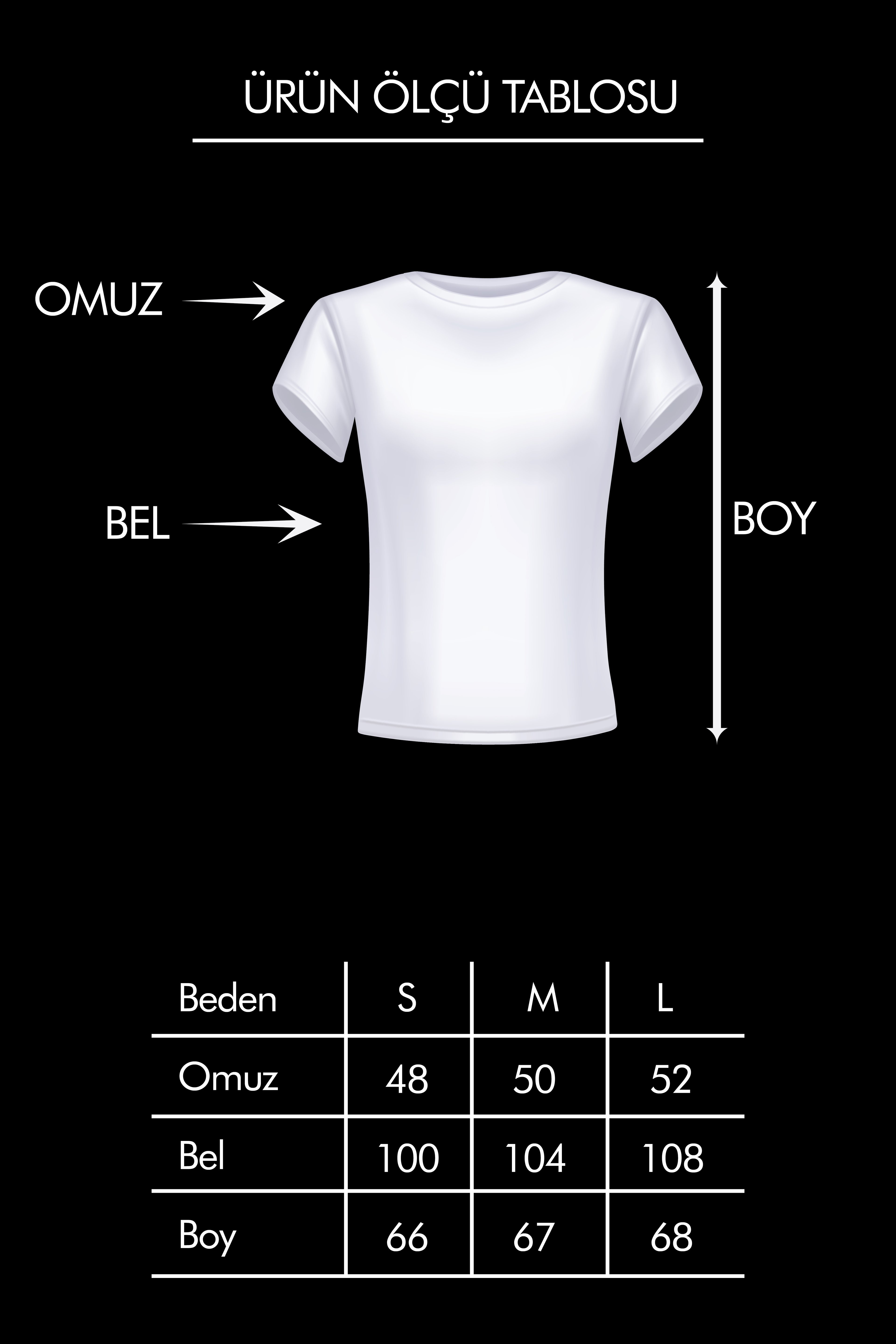 Siyah Ayıcık Nakışlı Basic Tişört