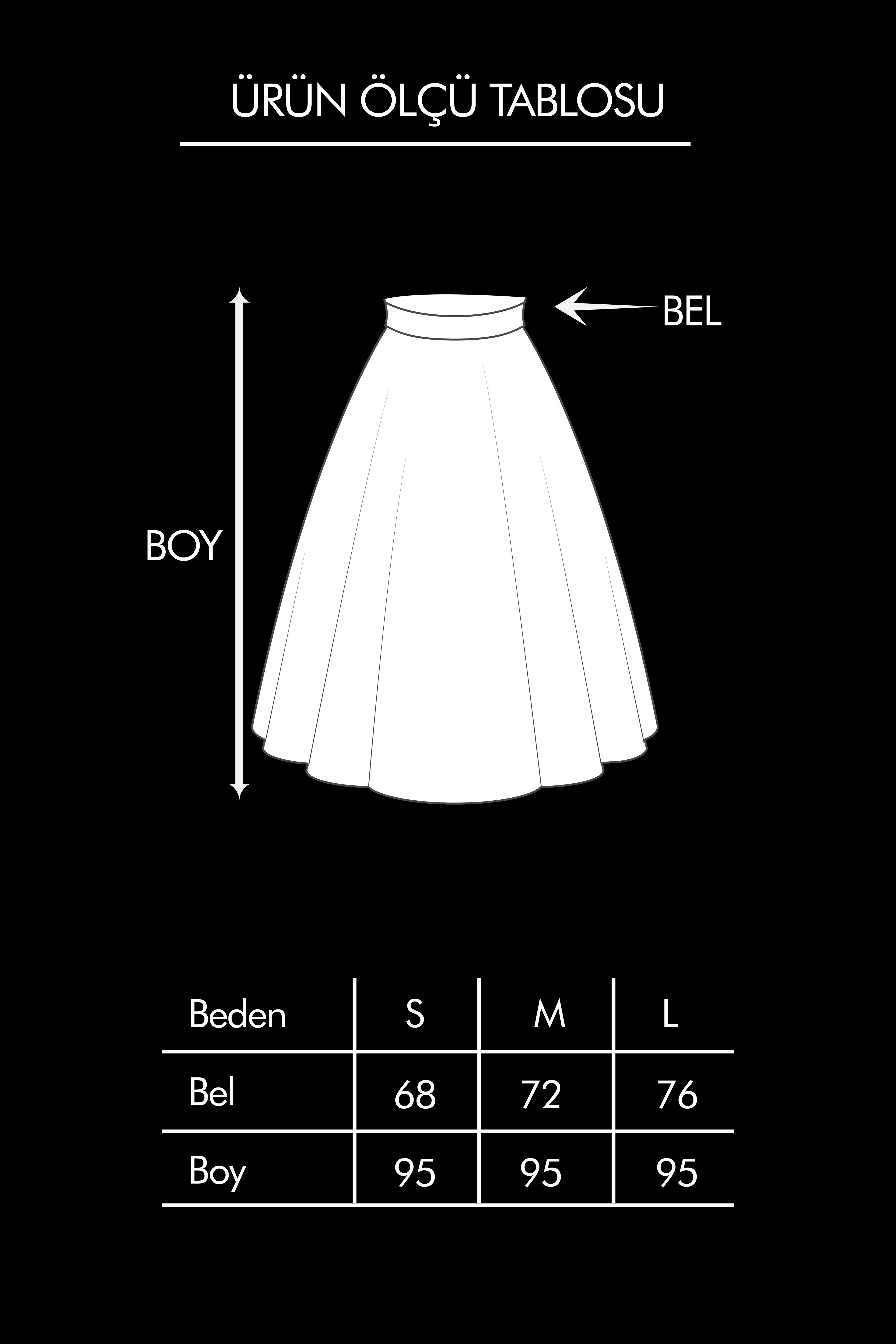Bordo Etnik Desen Şifon Etek