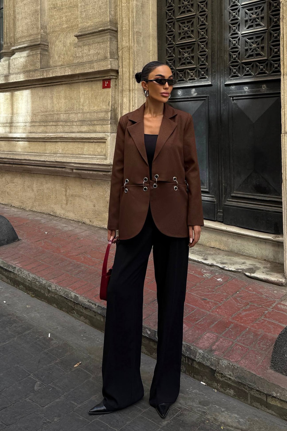 Halka Detay Tasarım Blazer Ceket