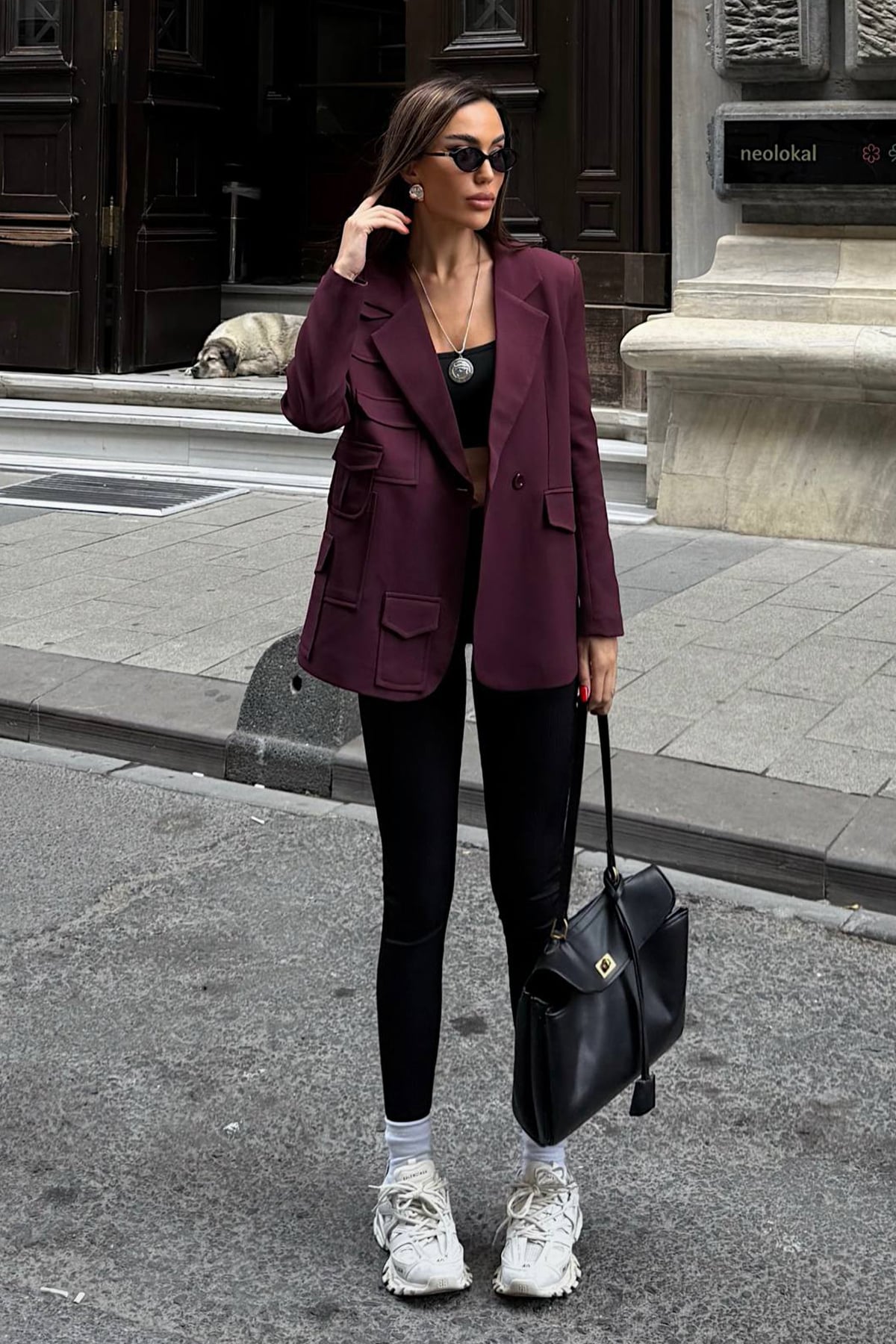 Cep Tasarımlı Blazer Ceket
