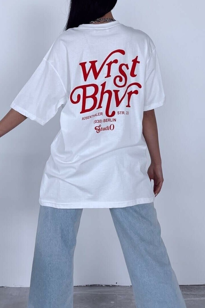 Beyaz Wrst Unisex Tişört