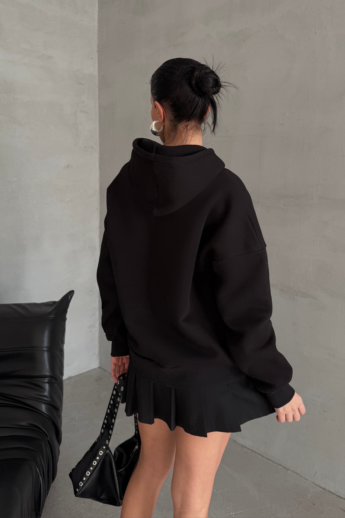 Aesthetic Baskılı Kapüşonlu Sweatshirt
