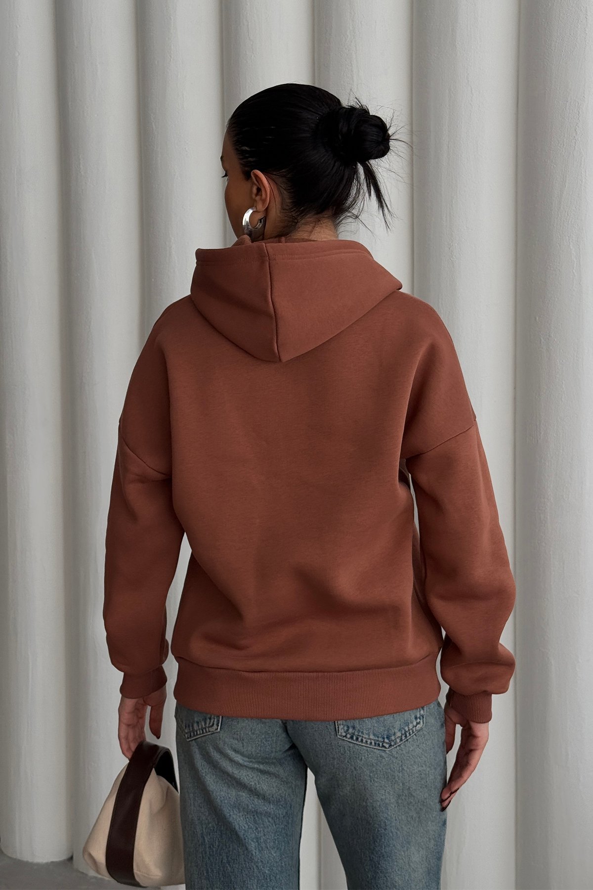 Aesthetic Baskılı Kapüşonlu Sweatshirt