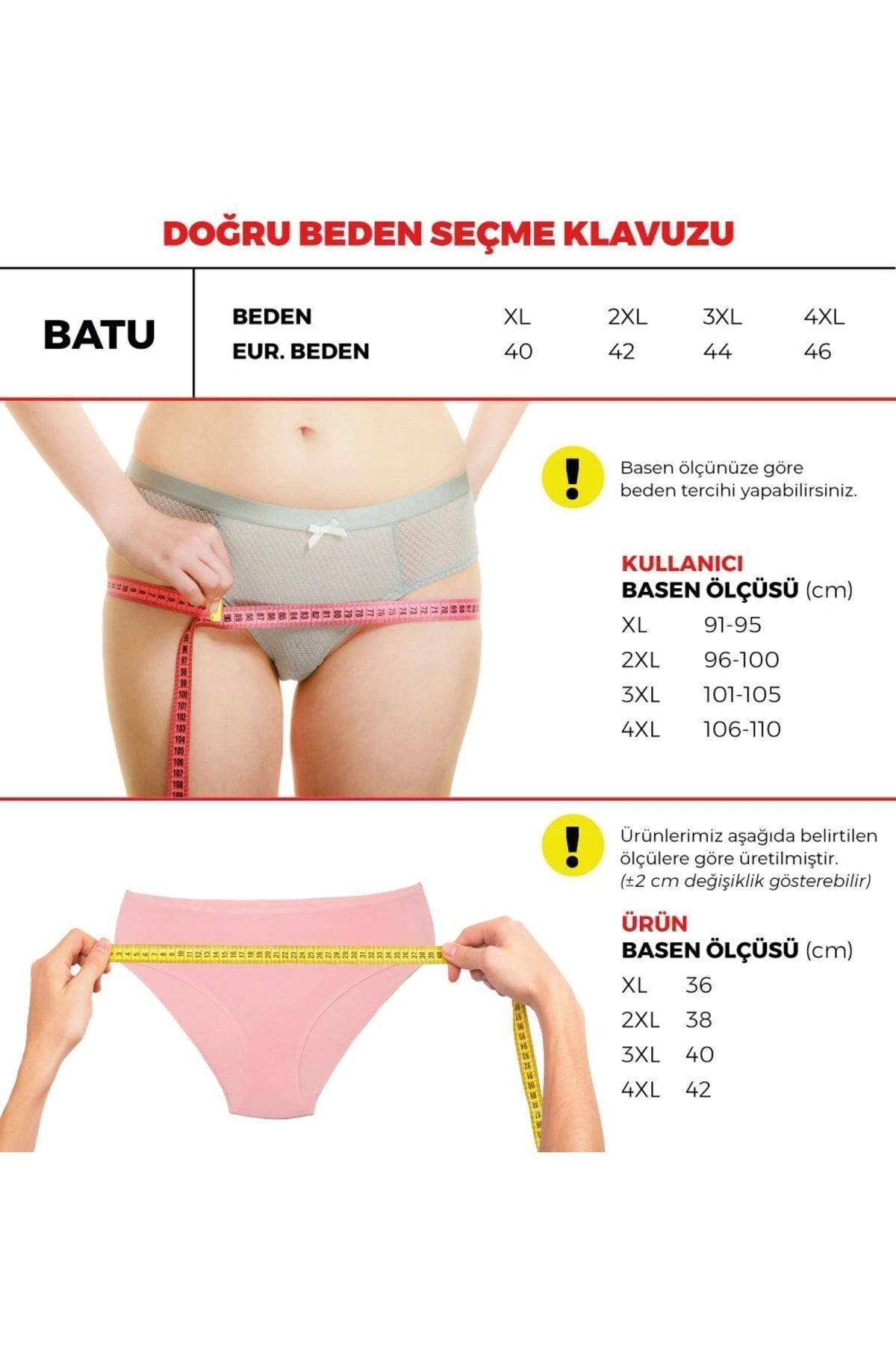 ALYA UNDERWEAR Kadın Renkli Bato Hipster Külot (XL, 2XL, 3XL, 4XL) 7’li Paket Y15