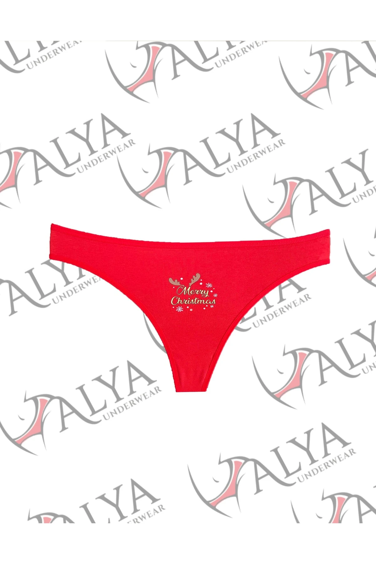 Yılbaşı Baskılı String & Tanga Külot (Tekli Paket)