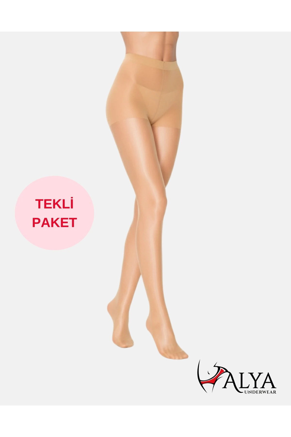 Kadın Külotlu Çorap, Parlak İnce, 15 Den, Fit, Açık Ten 51 Tekli Paket
