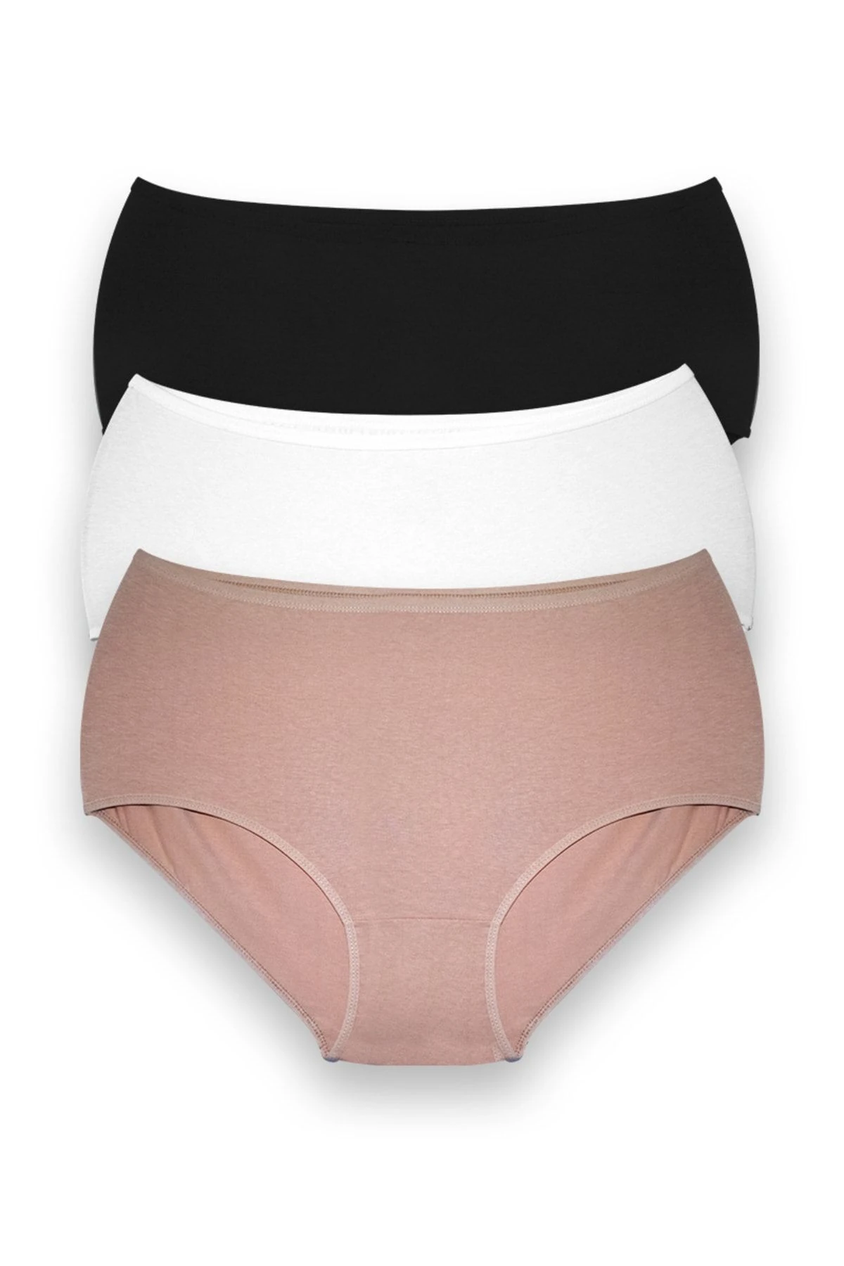 ALYA UNDERWEAR Kadın Battal Külot - 3 Adet Siyah (8XL, 9XL, 10XL)