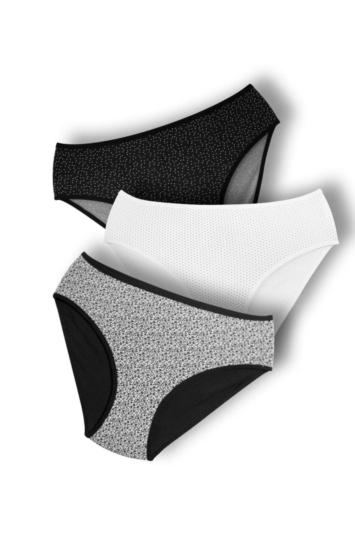 ALYA UNDERWEAR Kadın Baskılı Külot Batu (3'lü Paket)