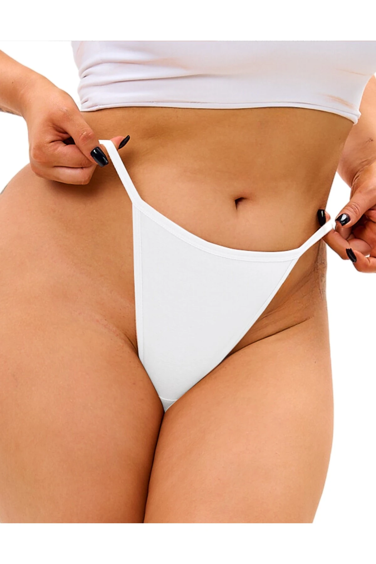 ALYA UNDERWEAR Kadın Ipli Tanga Külotlar - 5’li Paket (SARI, MOR, MİNT, SOMON,MAVİ) 1301p