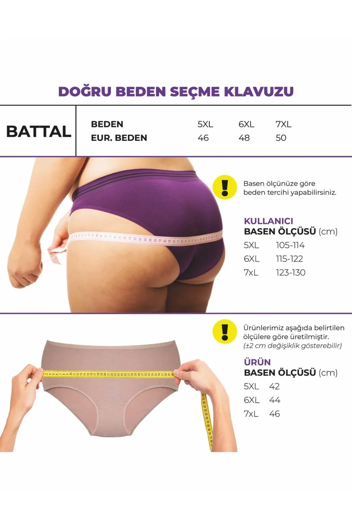 ALYA UNDERWEAR Kadın Büyük Beden Külot Battal Full Brief, Yüksek Bel (5XL, 6XL, 7XL) 5 Farklı Renk 1 Pakette