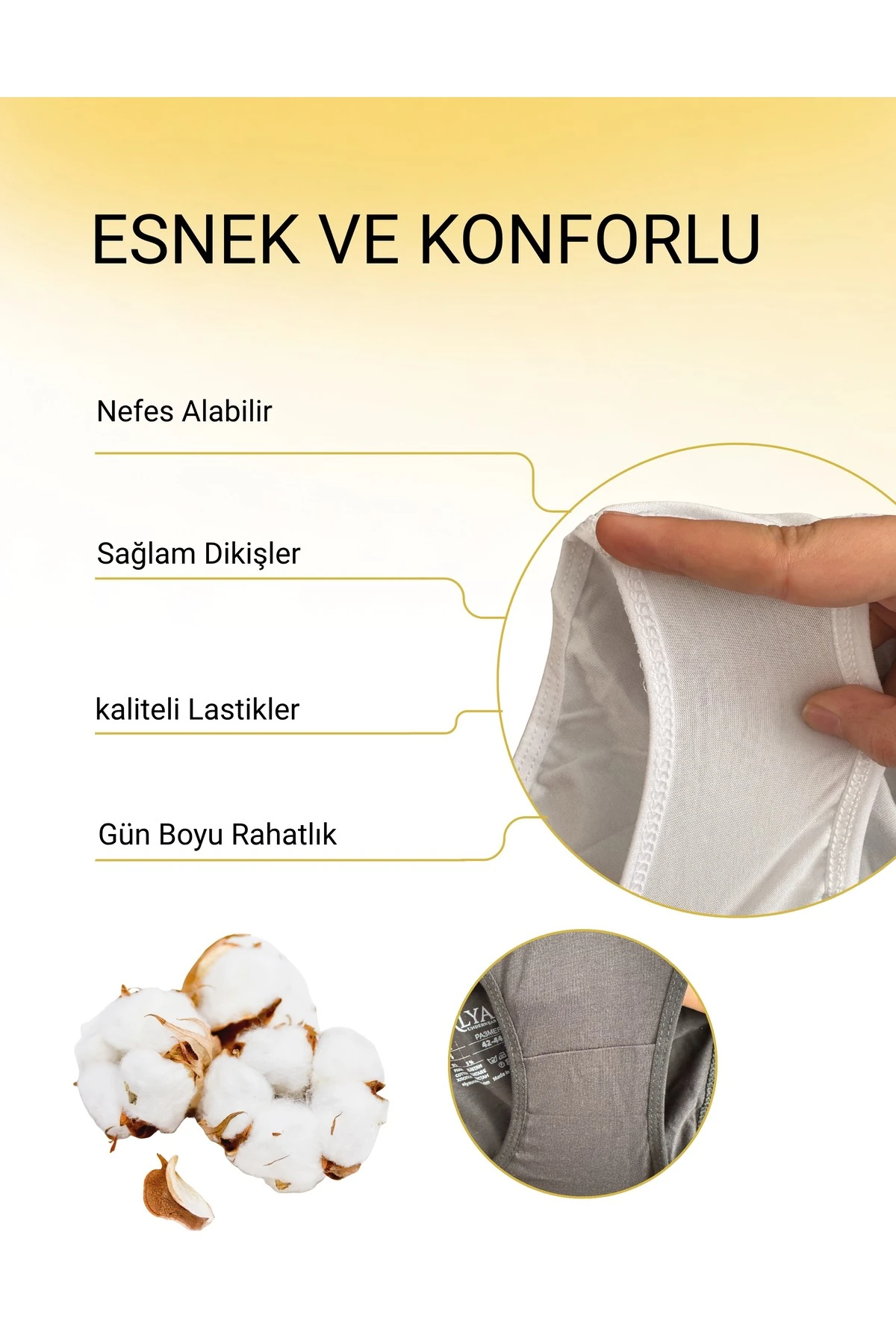 ALYA UNDERWEAR Kadın Pamuklu Hipster - Slip Külot 5 Farklı Renk 1 Pakette