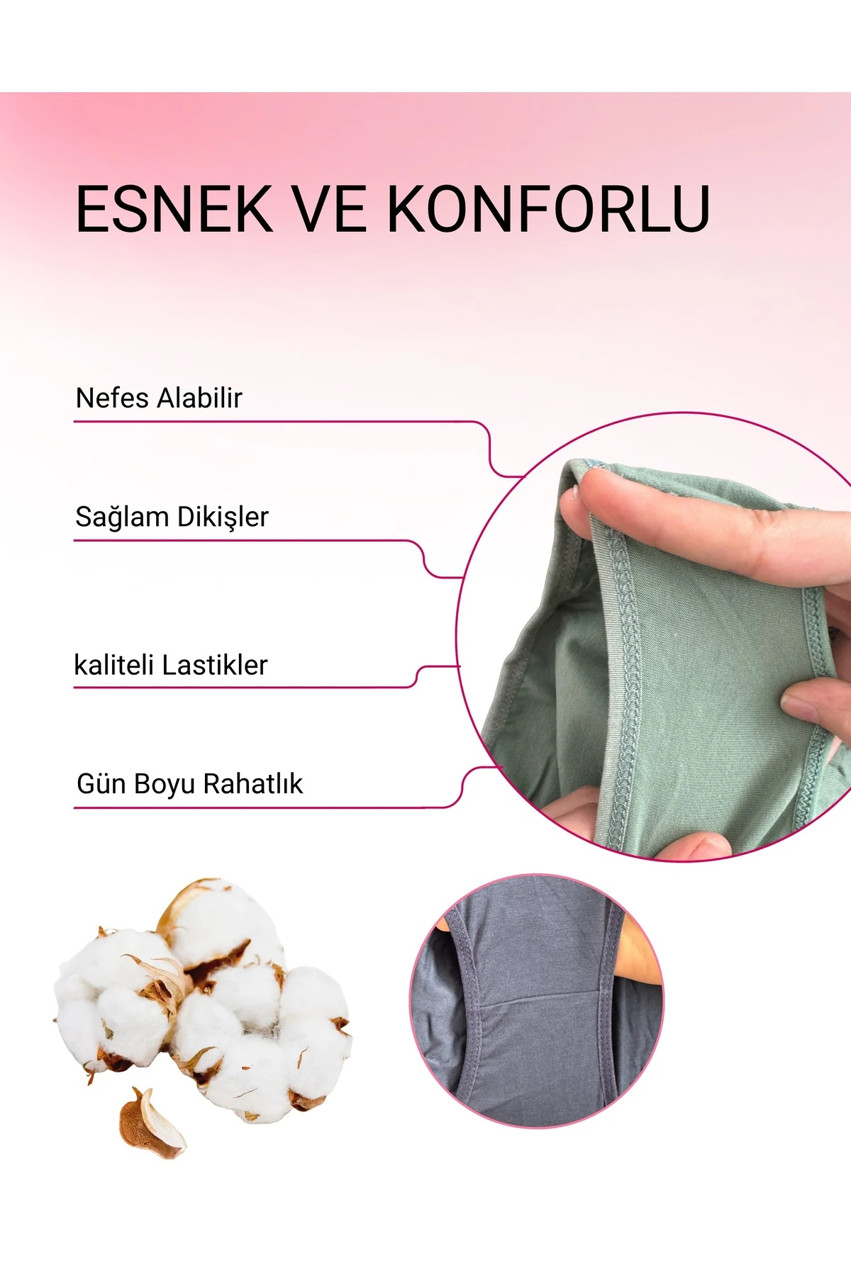 ALYA UNDERWEAR Kadın Renkli Bato Hipster Külot (XL, 2XL, 3XL, 4XL) 7’li Paket Y15