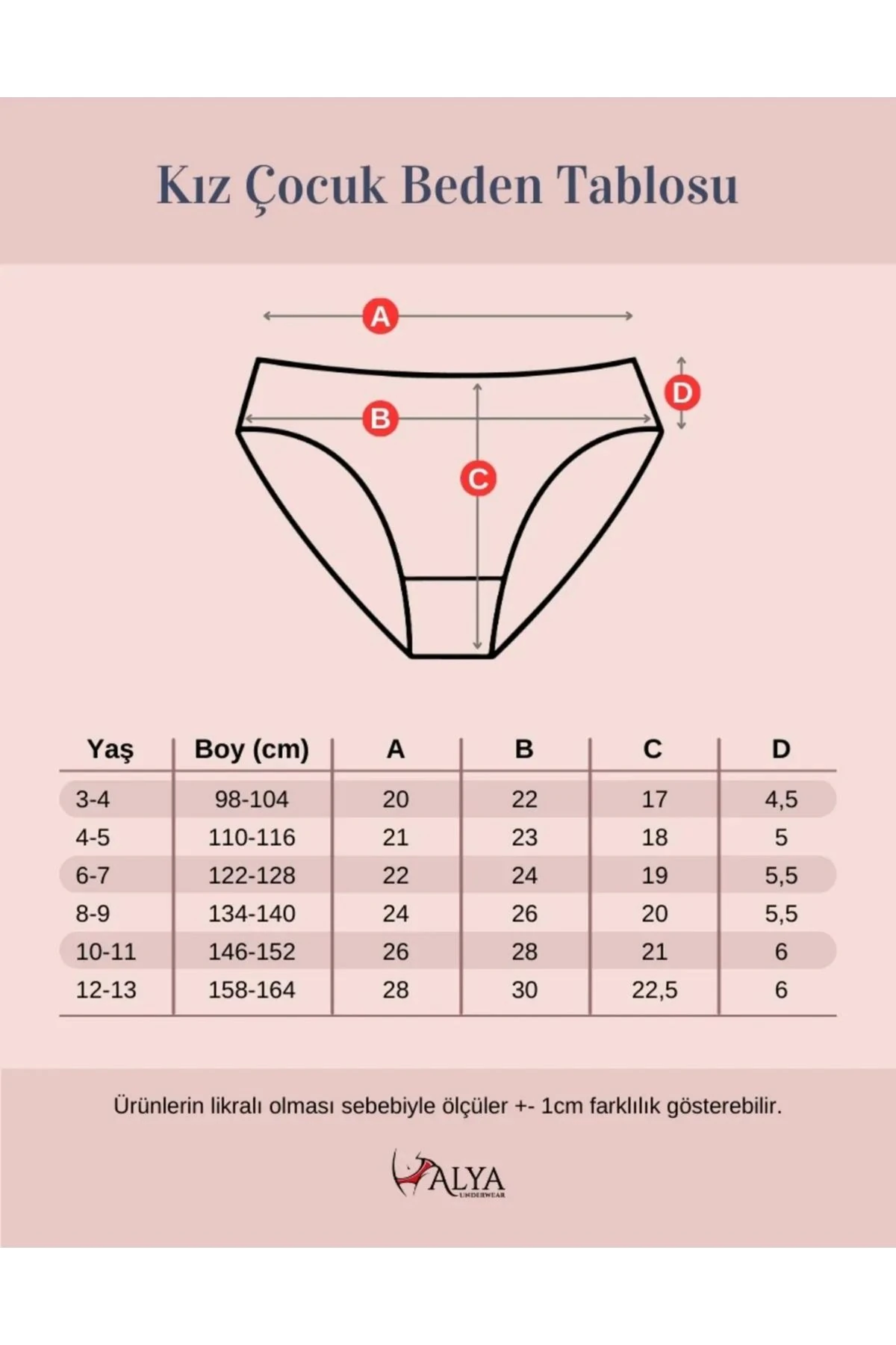 ALYA UNDERWEAR Anne Kız Kombin Pamuklu Külot - Beyaz Slip İç Çamaşırı - 5'li Paket