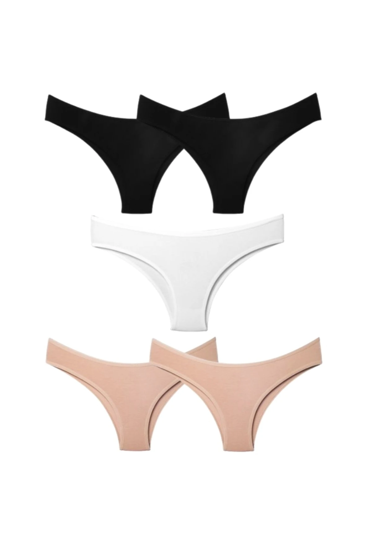 ALYA UNDERWEAR Kadın Brazilian Külot 5 Adet (TEN)