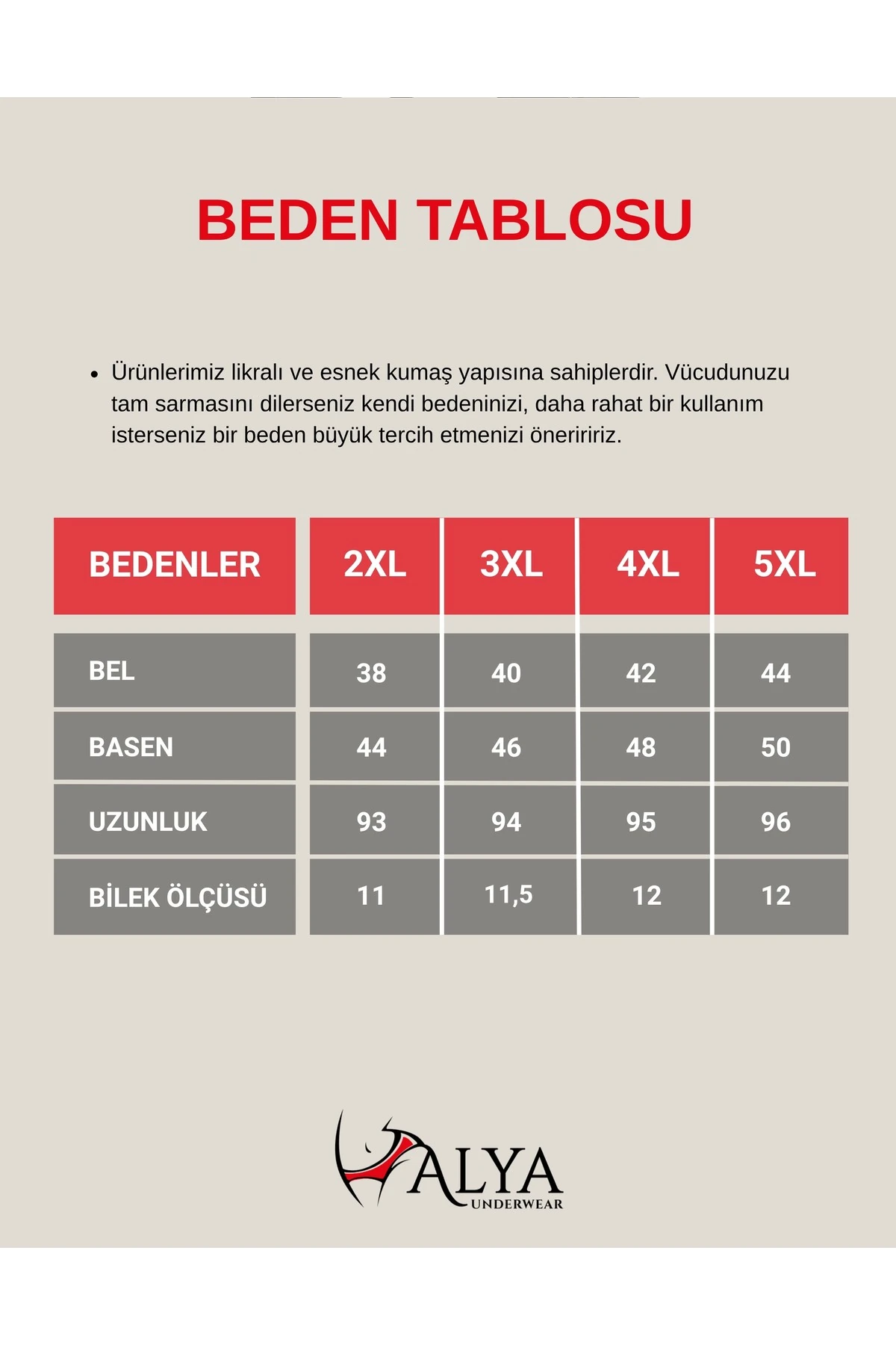 ALYA UNDERWEAR Büyük Beden Tayt Dalgıç Kumaş Yüksek Bel