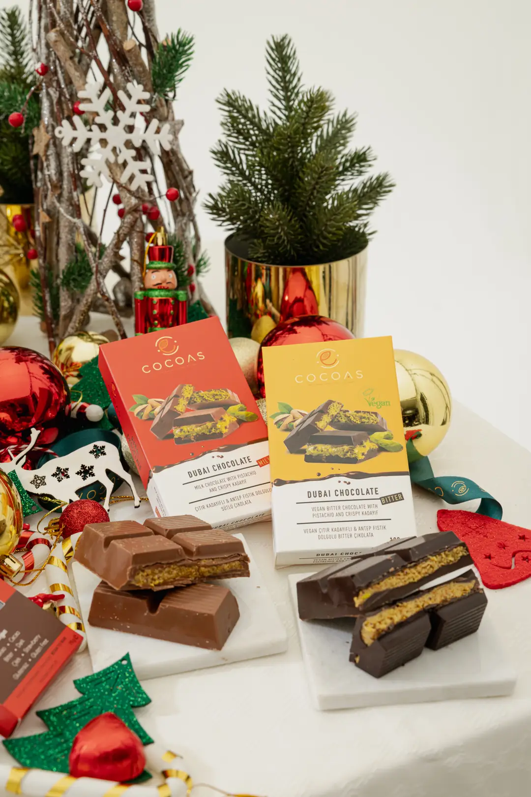 Dubai Çikolatası — Vegan Bitter Tablet Çikolata - 180 g