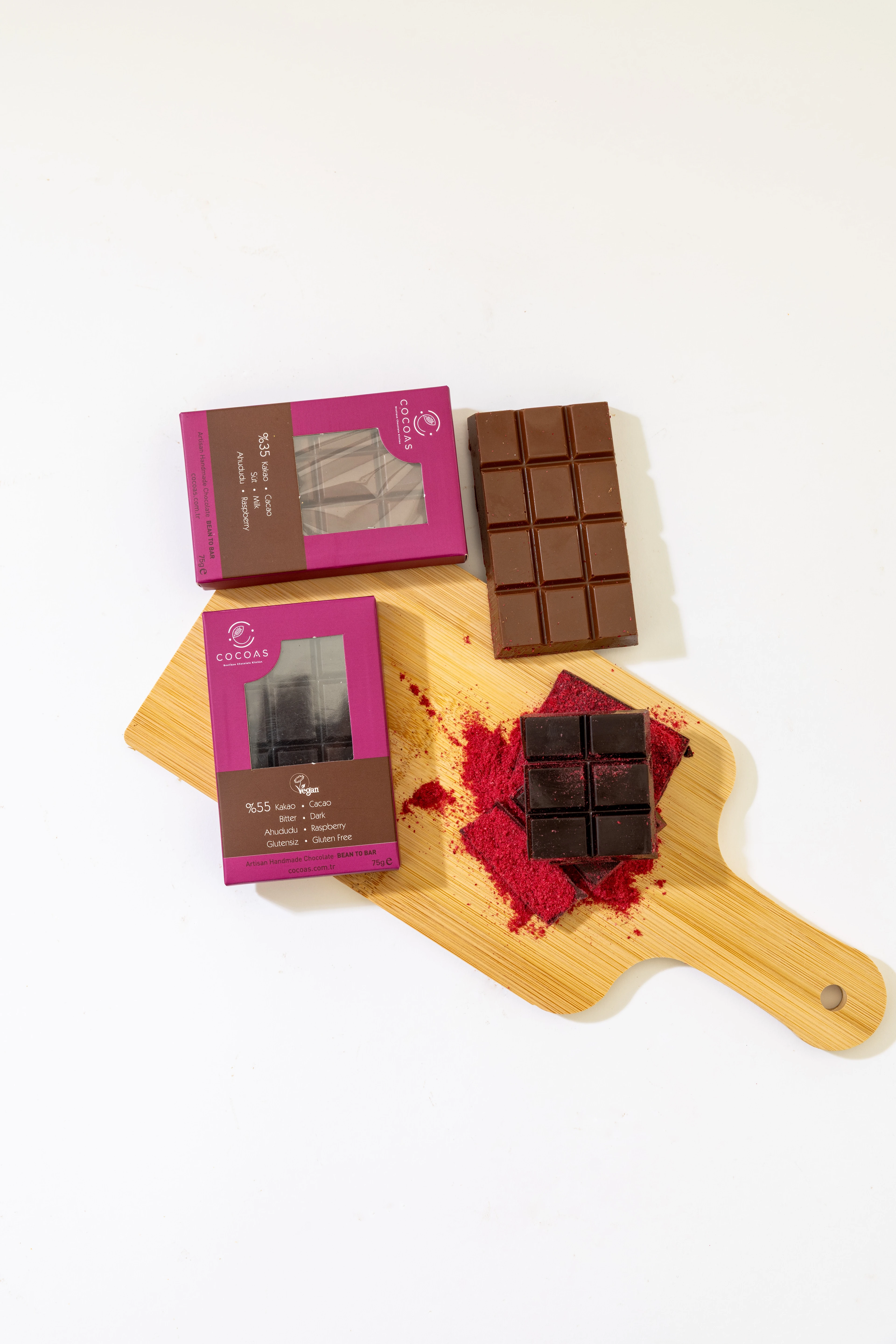 Ahududu Parçalı Tablet Çikolata - 75 g