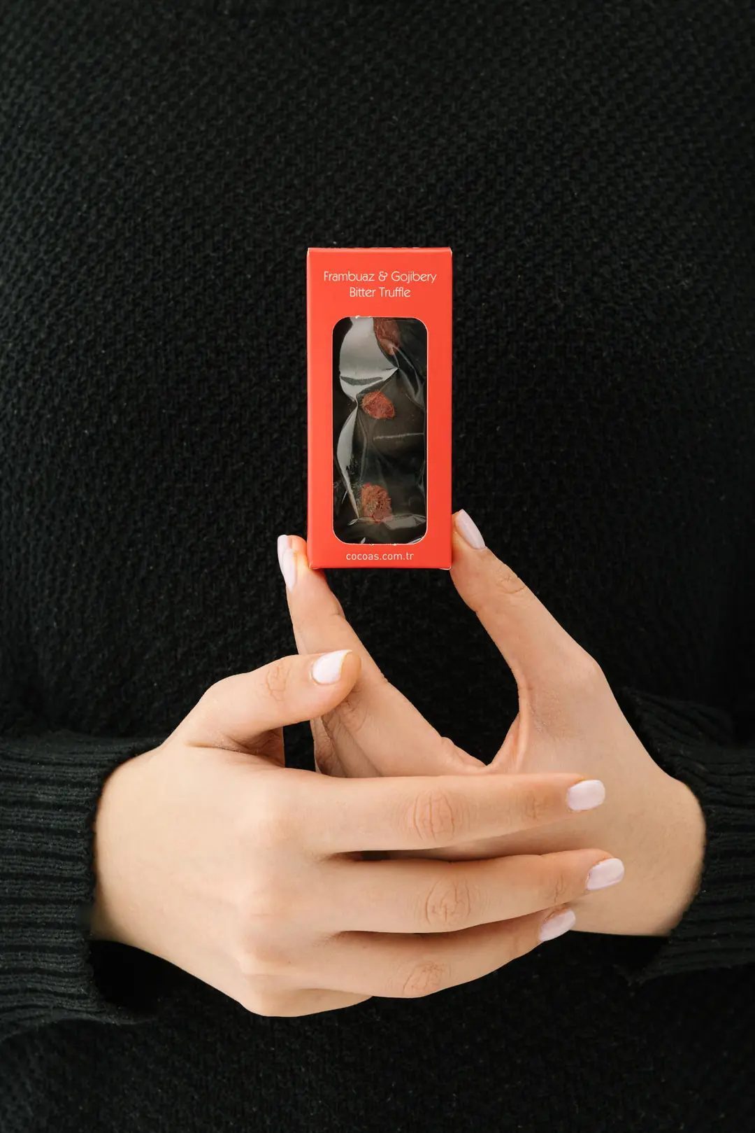 Frambuaz ve Goji Berry — Vegan Bitter Truffle Mini Çikolata