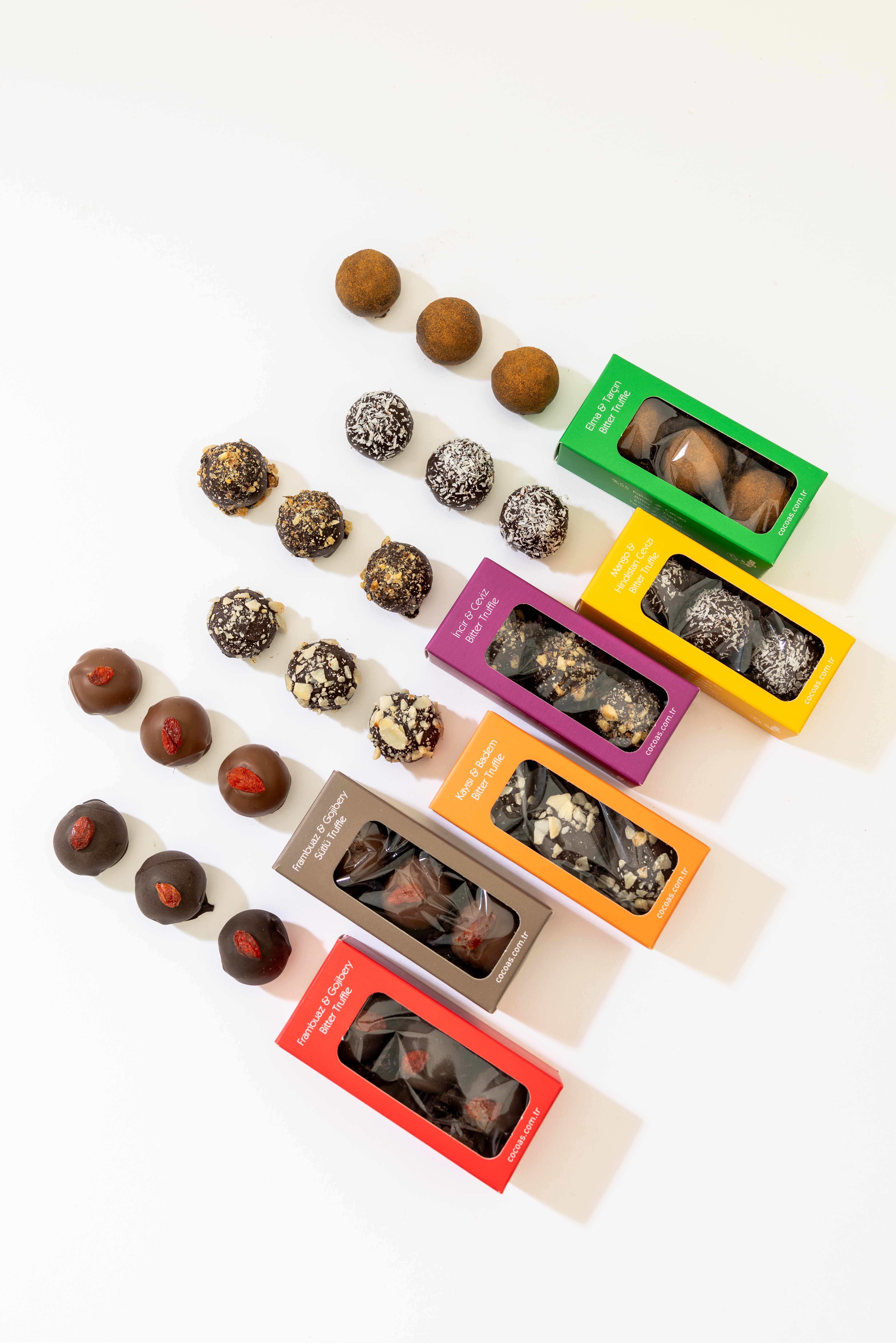 Mango ve Hindistan Cevizi — Vegan Bitter Truffle Mini Çikolata
