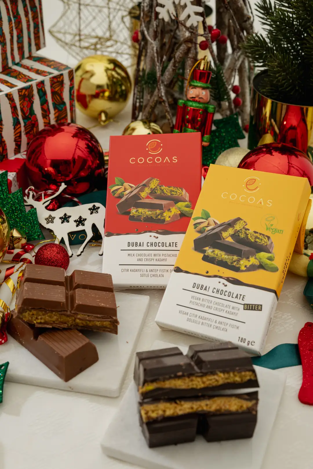 Dubai Çikolatası — Vegan Bitter Tablet Çikolata - 180 g