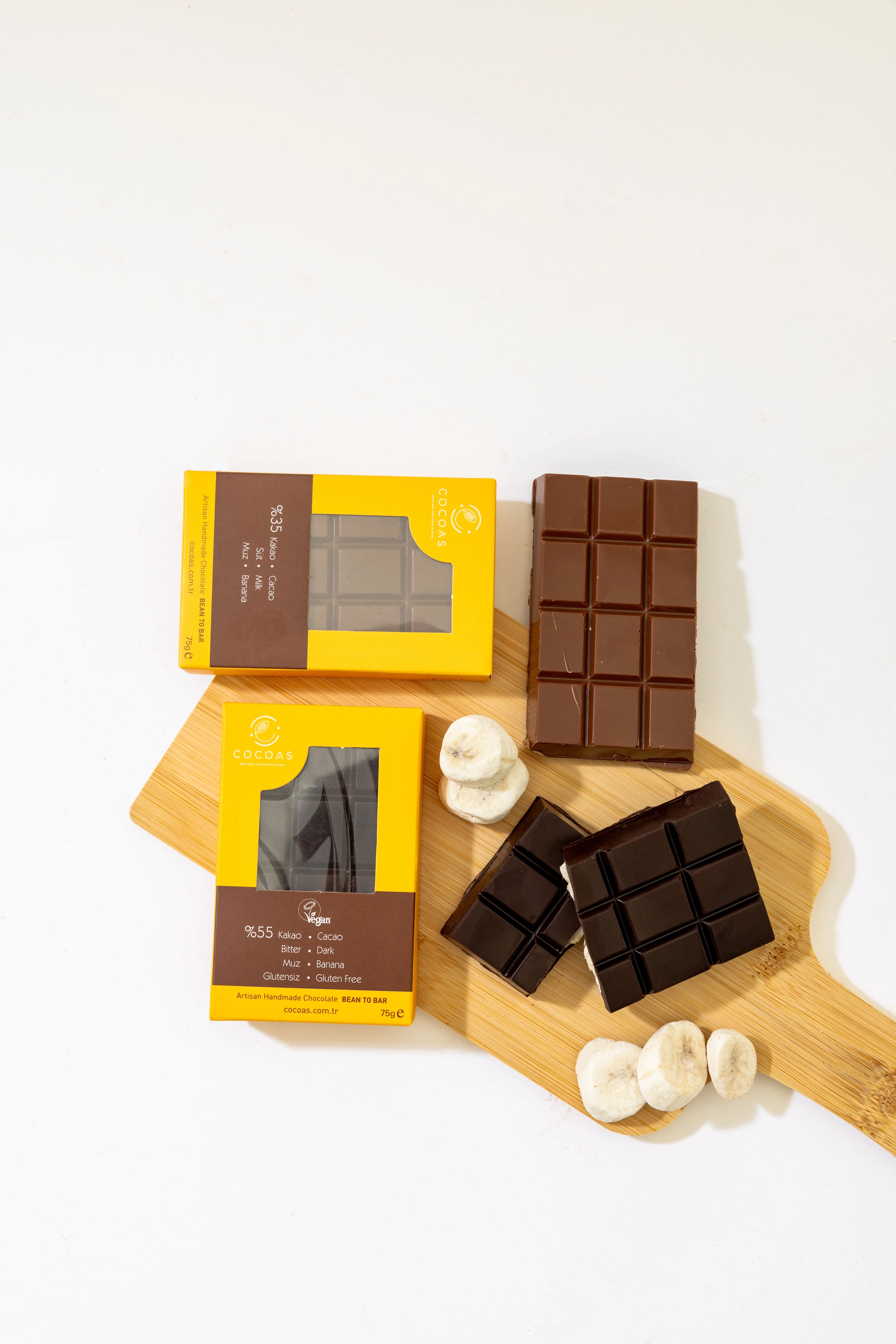 Muz Parçalı Tablet Çikolata - 75 g