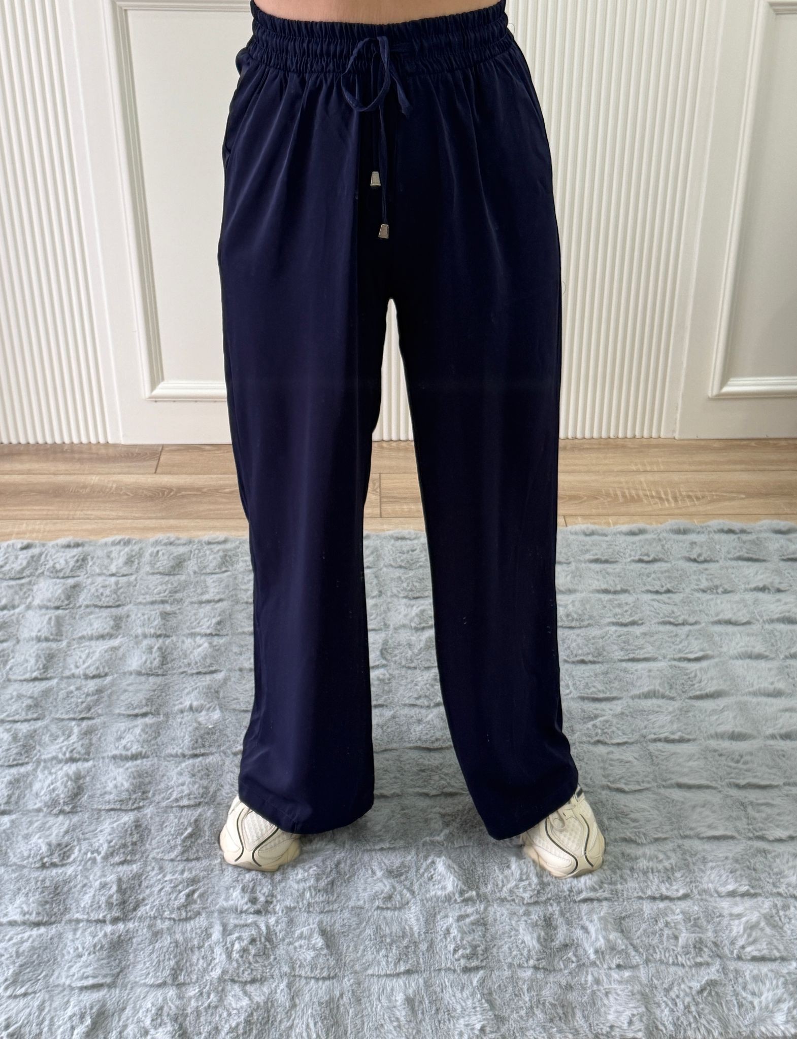 Beli Lastikli Bol Paça Pantolon