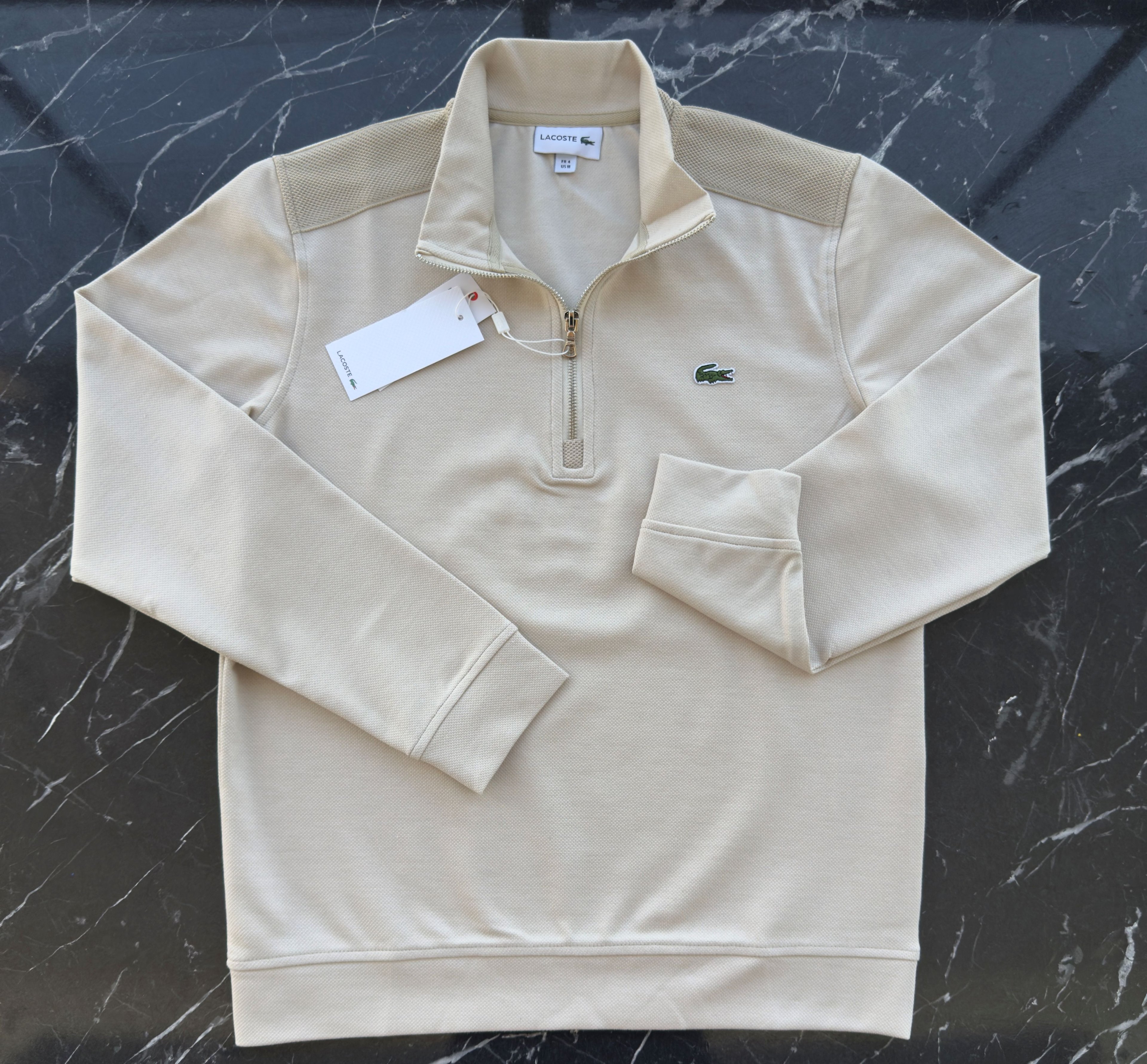 Yarım Fermuar Çift Kumaş Swetshirt