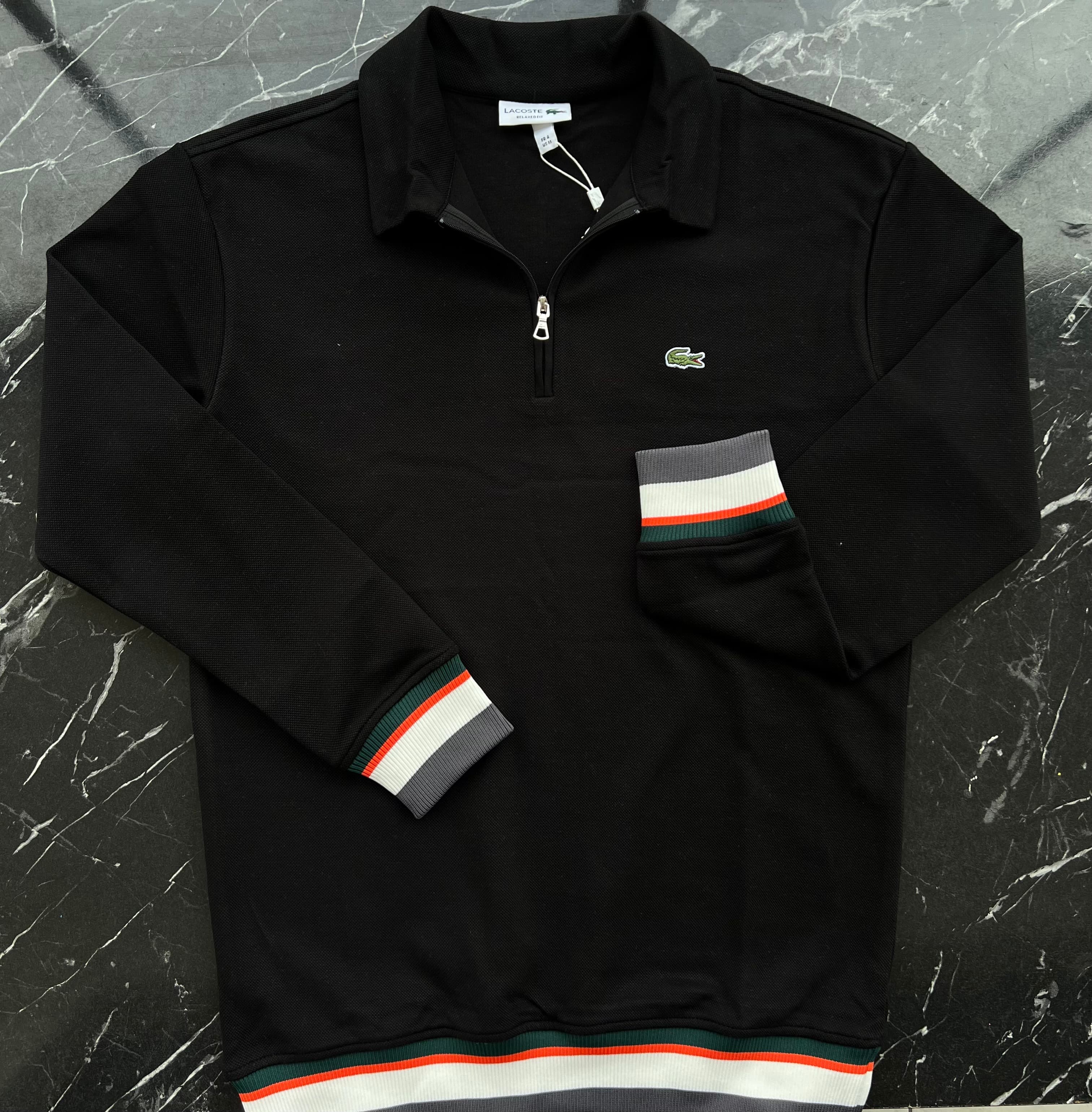 Polo Yaka Fermuarlı Swetshirt