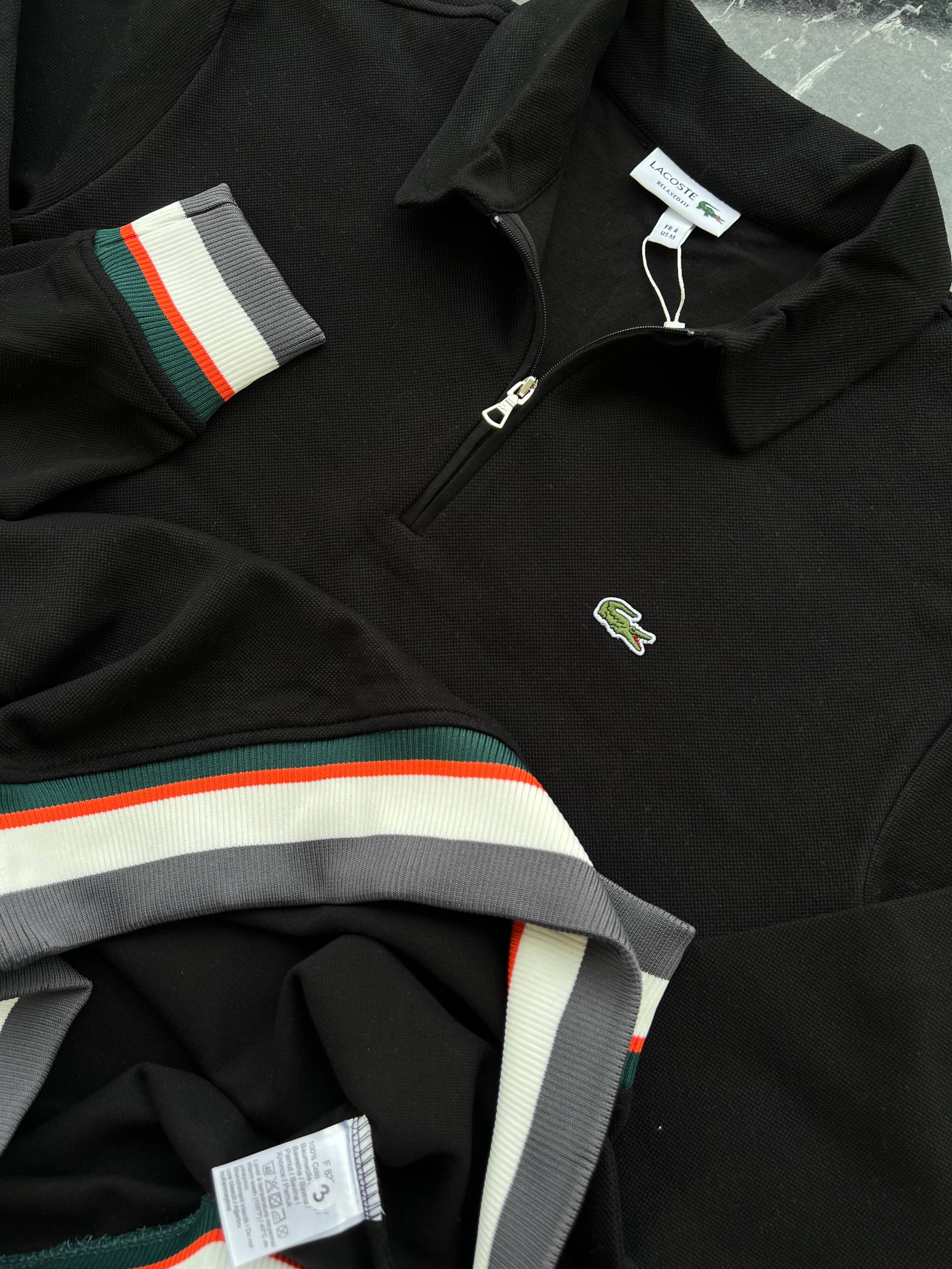 Polo Yaka Fermuarlı Swetshirt