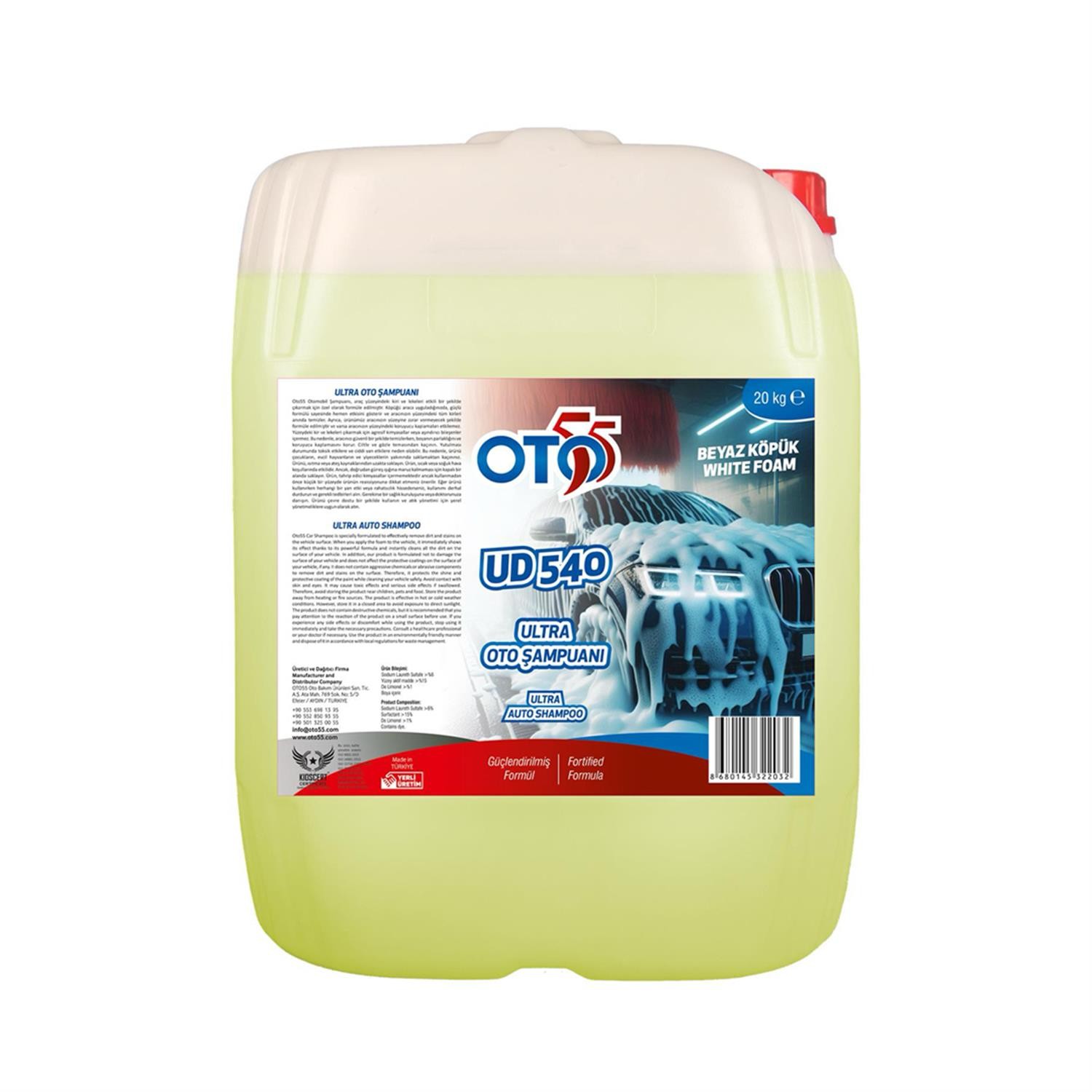 Cilalı Fırçasız Otomobil Şampuanı | UD540 | 20 KG