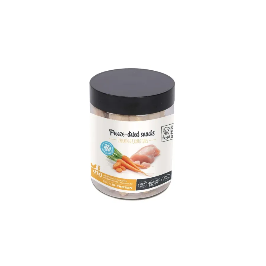M-Pets Freeze Dried Dondurularak Kurutulmuş %100 Tavuk ve Havuçlu Küp Köpek Ödülü 40 Gr 40g