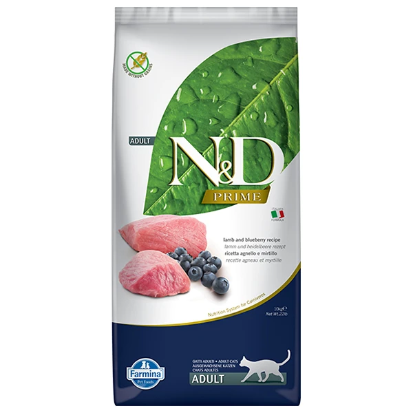 N&D Prime Kuzu Etli Tahılsız Yetişkin Kedi Maması