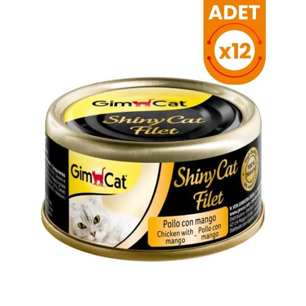 Gimcat Shinycat Kıyılmış Fileto Öğünlük Tavuklu ve Mangolu Konserve Kedi Maması