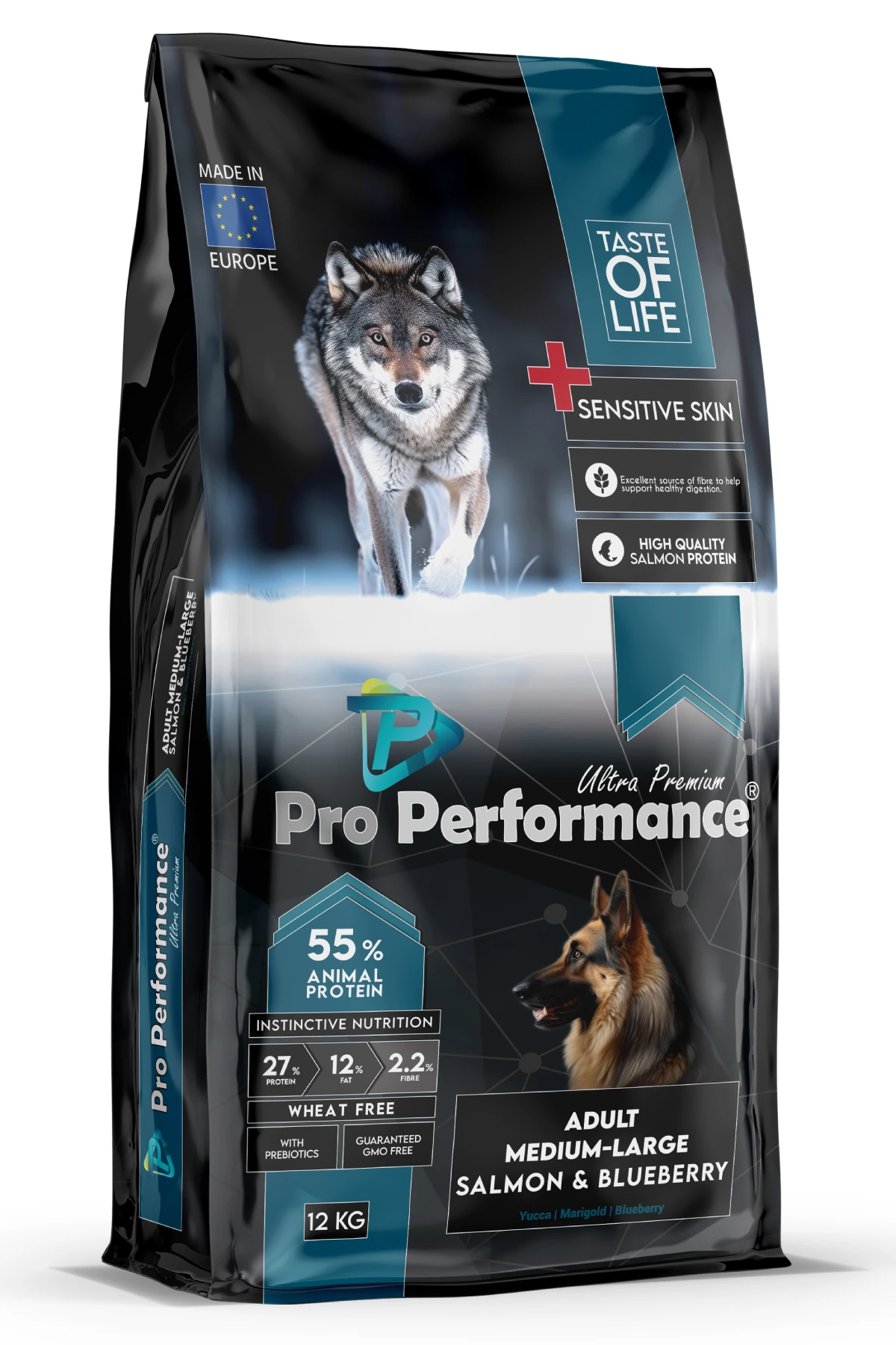 Pro Performance Somonlu ve Yaban Mersinli Orta ve Büyük Irk Yetişkin Köpek Maması