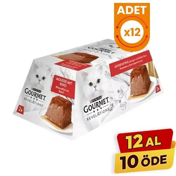 Gourmet Revelations Sığır Etli Yetişkin Konserve Kedi Maması