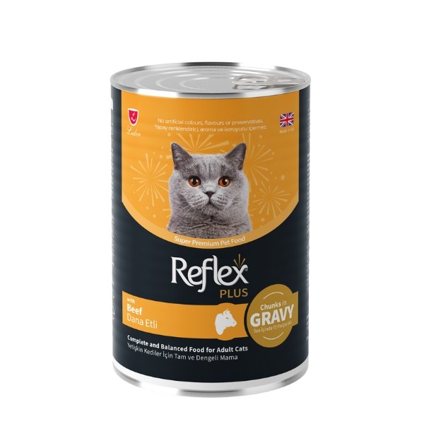 Reflex Plus Sos İçinde Dana Etli Yetişkin Konserve Kedi Maması